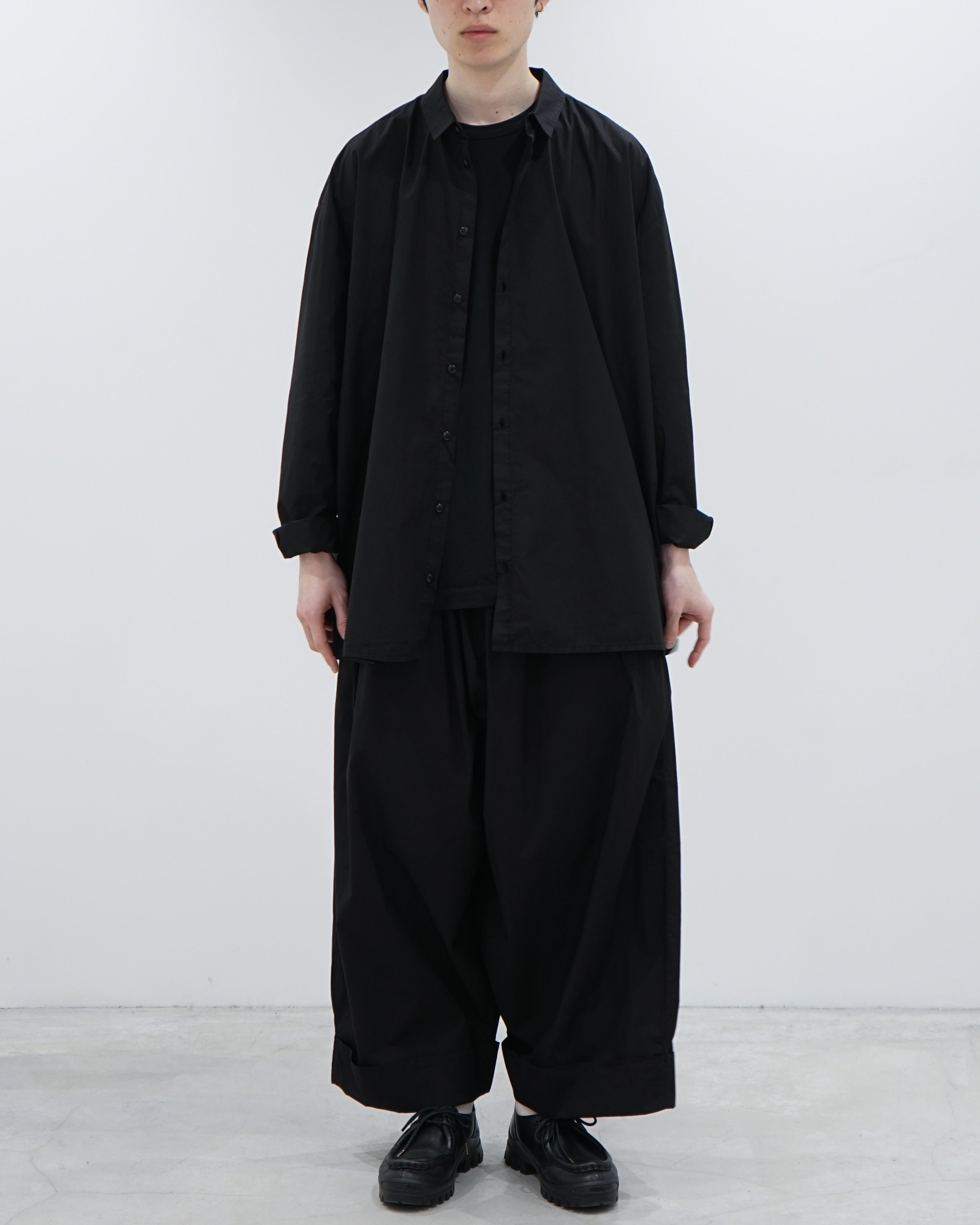【26SS】THE DRAUGHTSMAN SHIRT / POPLIN FLINT(BLACK)