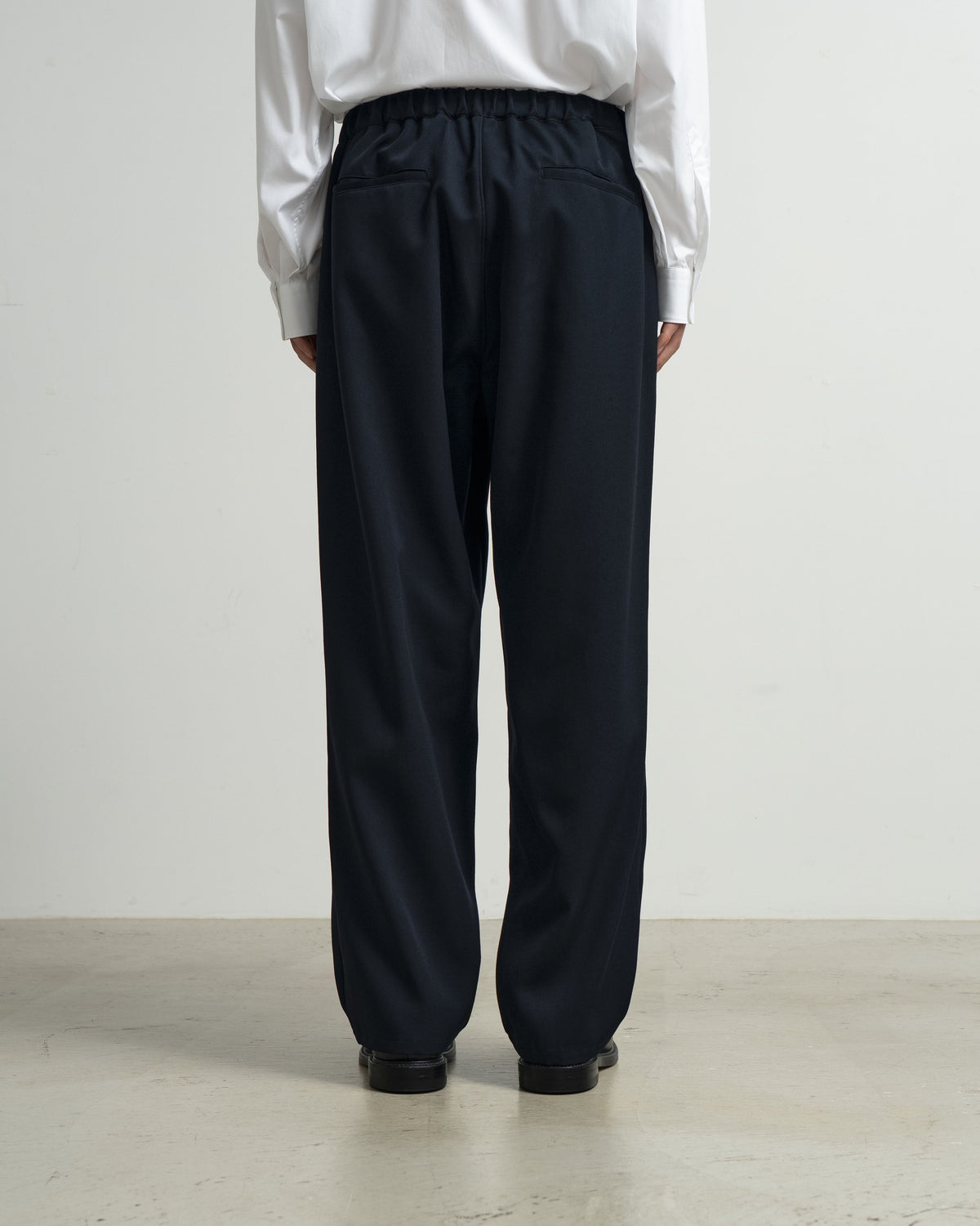 Scale Off Wool Wide Tapered Chef Pants