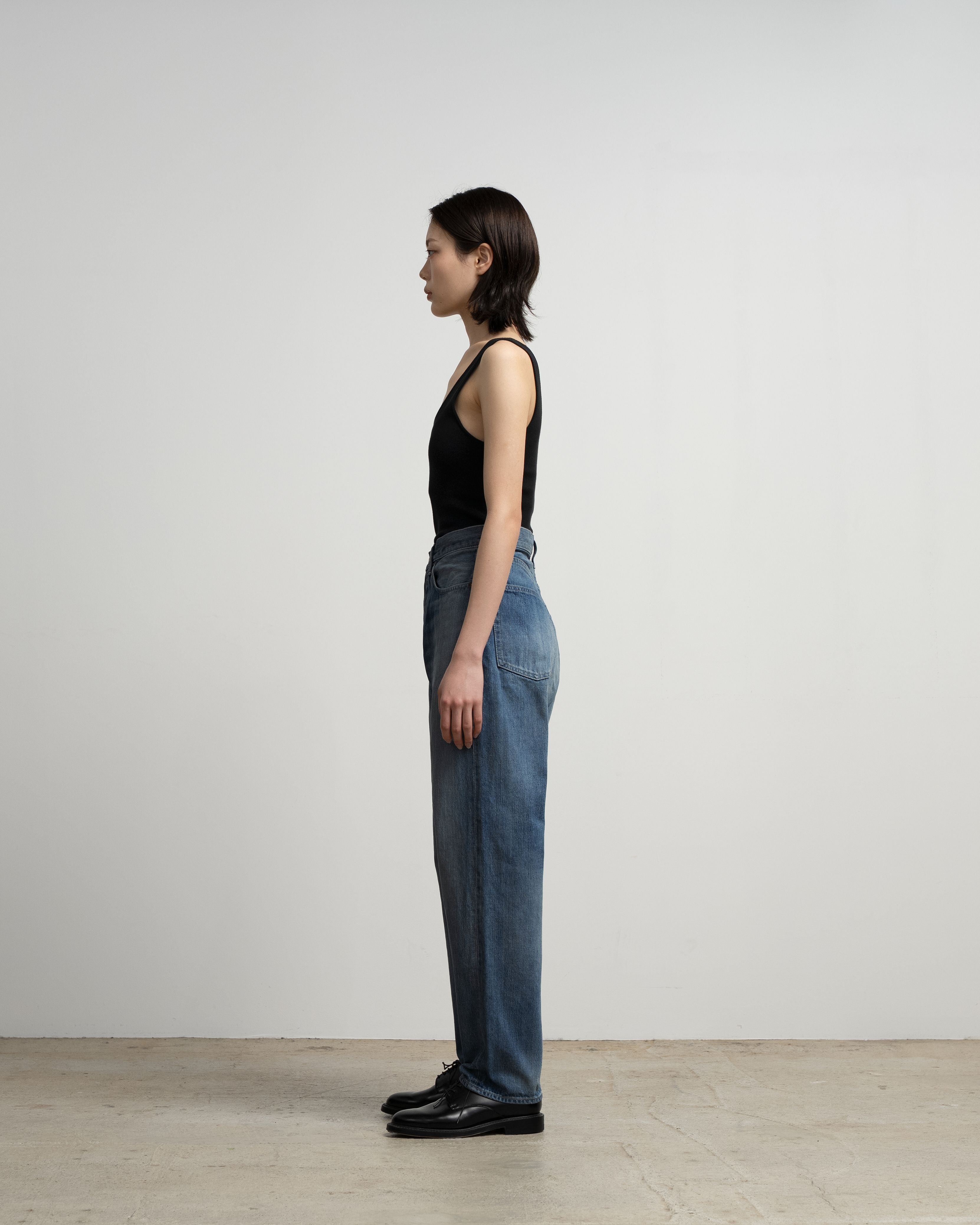 Selvage Denim Five Pocket Tapered Pants -LIGHT FADE-