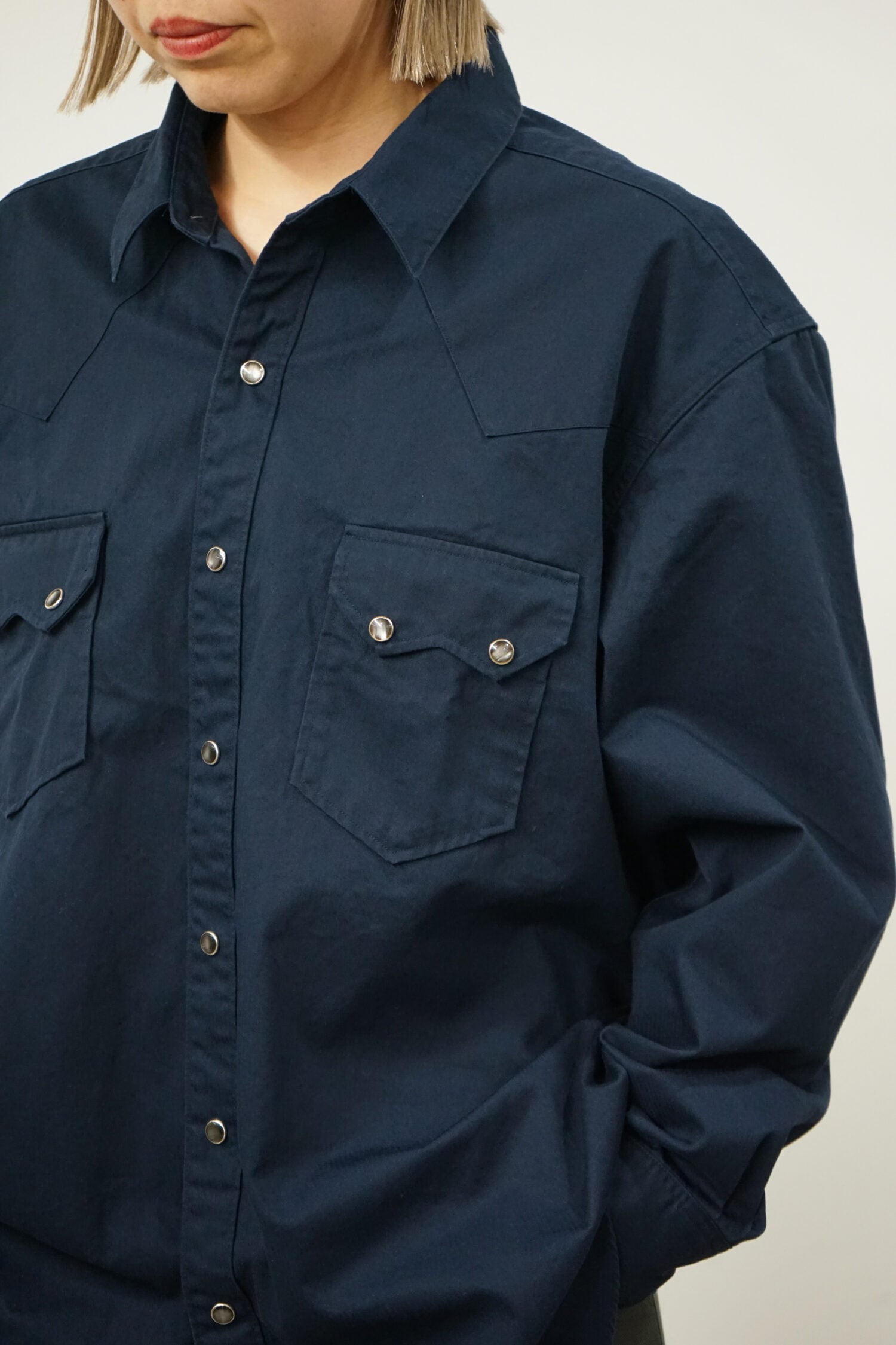 COTTON HERRINGBONE WESTERN SHIRT