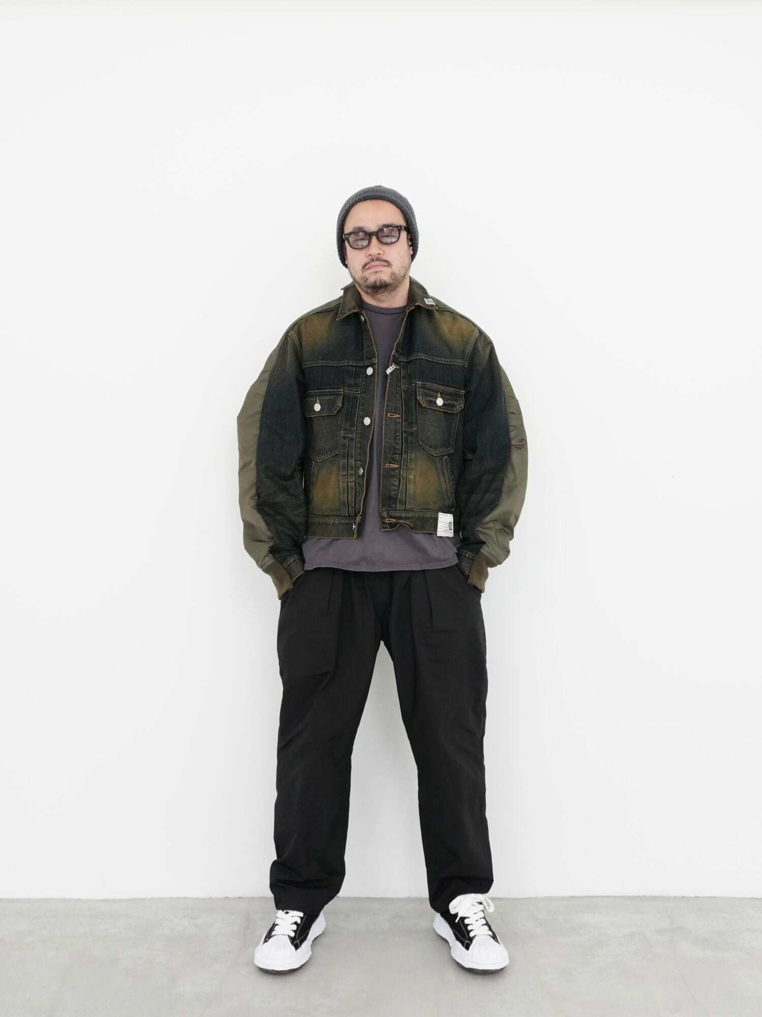 Front Back Combined Denim Jacket