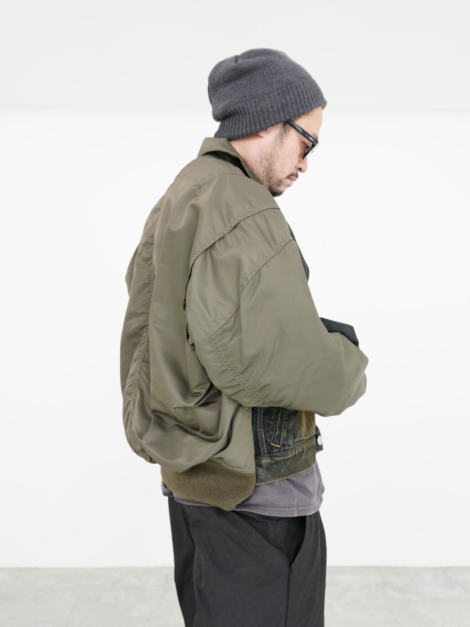 Front Back Combined Denim Jacket