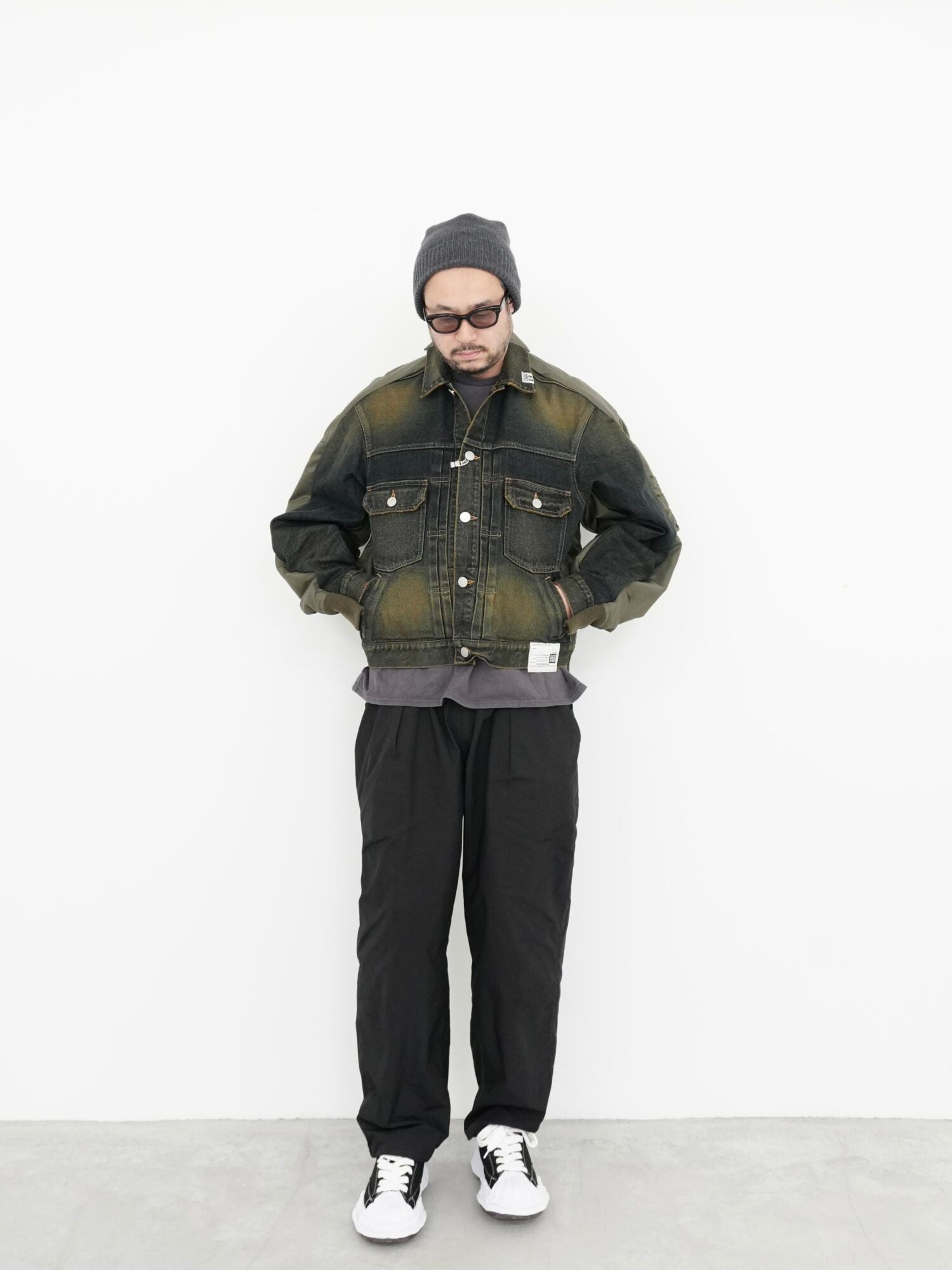 Front Back Combined Denim Jacket