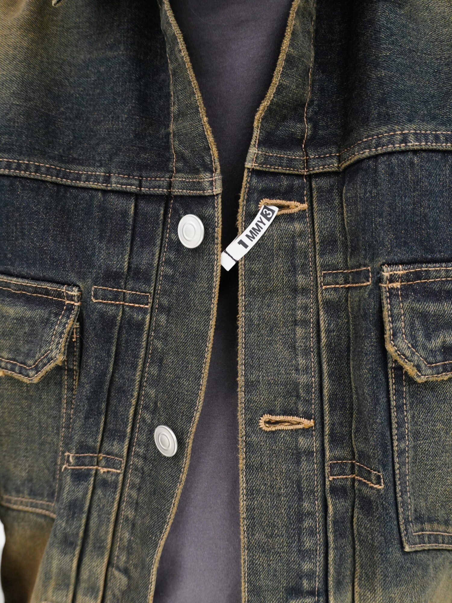 Front Back Combined Denim Jacket