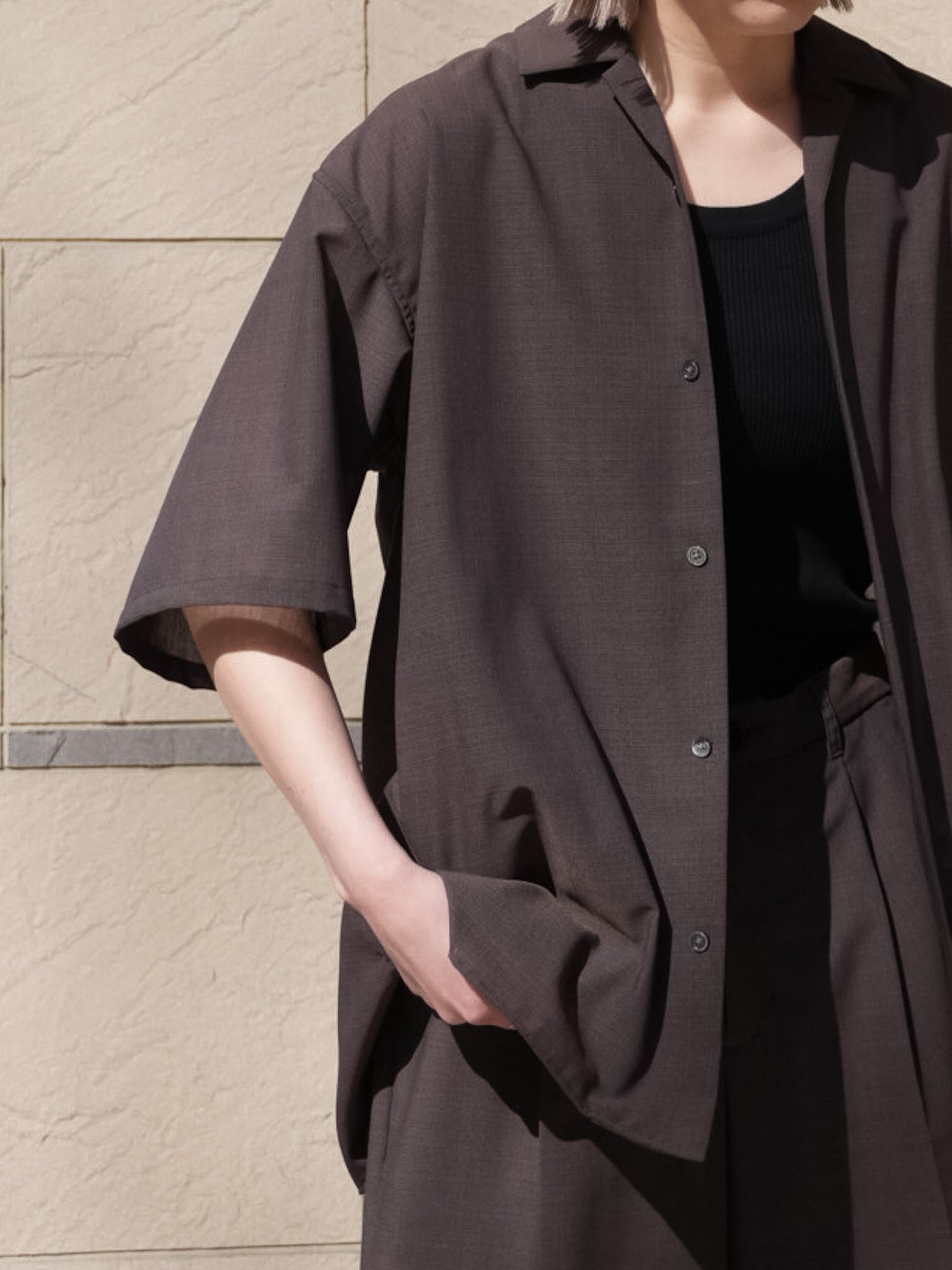 OPEN COLLAR SHIRT C