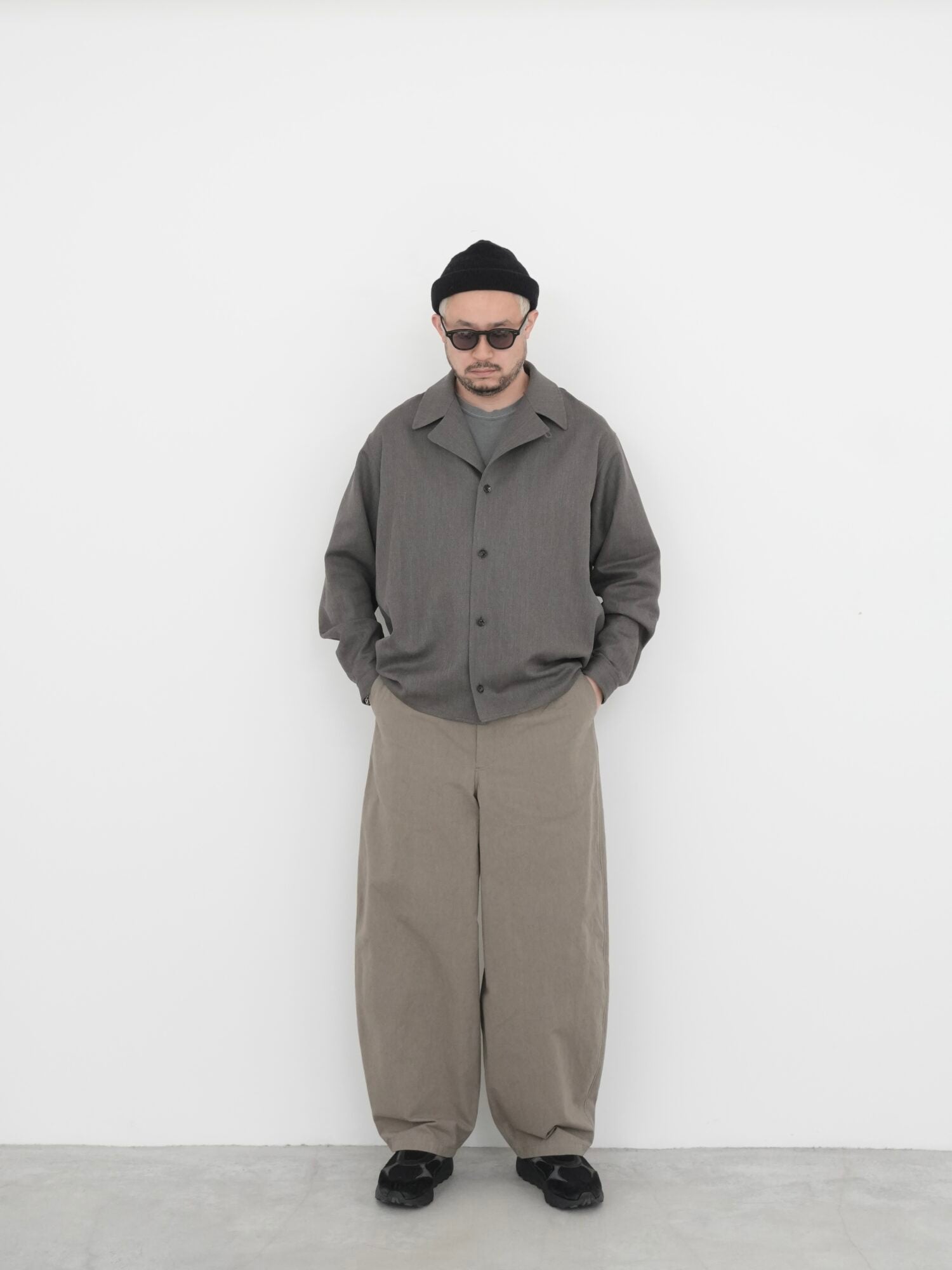 RERACS WIDE BALLEL PANTS / ROYAL BUFF CLOTH (COTTON)