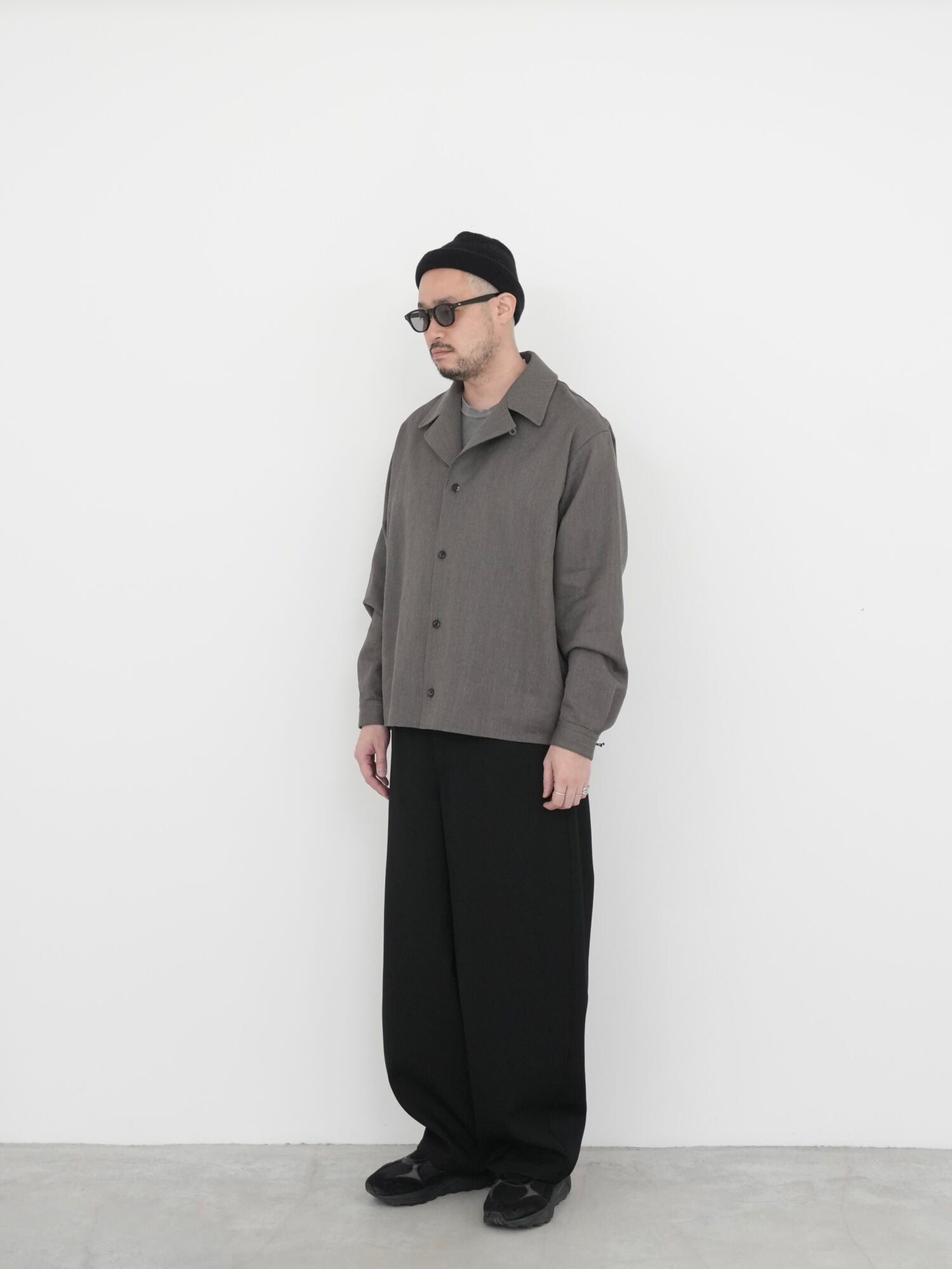 RERACS WIDE BALLEL PANTS / 2/60SUPER TWILL S+S  (WOOL)