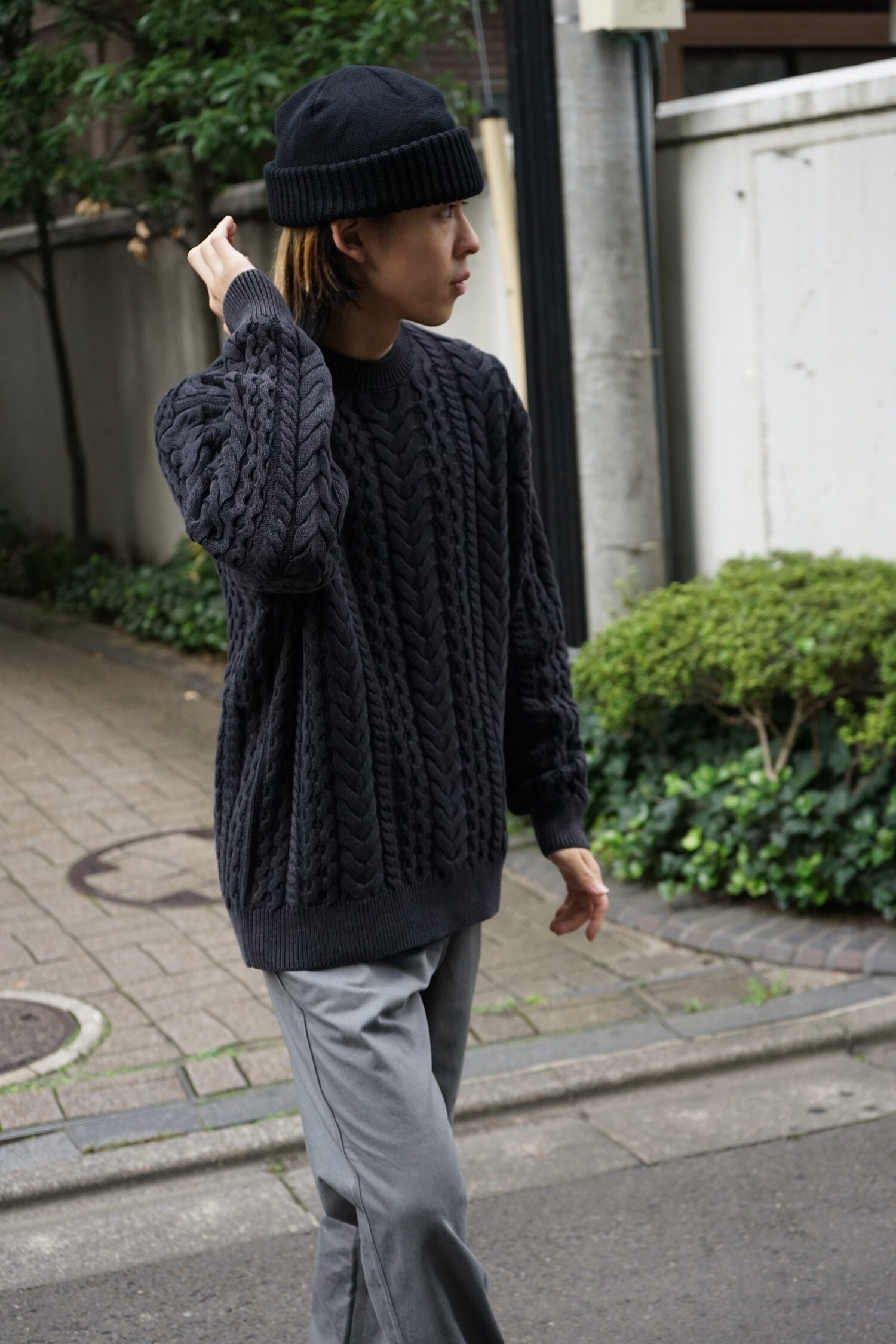 MARINER  PULLOVER ARAN SWEATER COTTON YARN