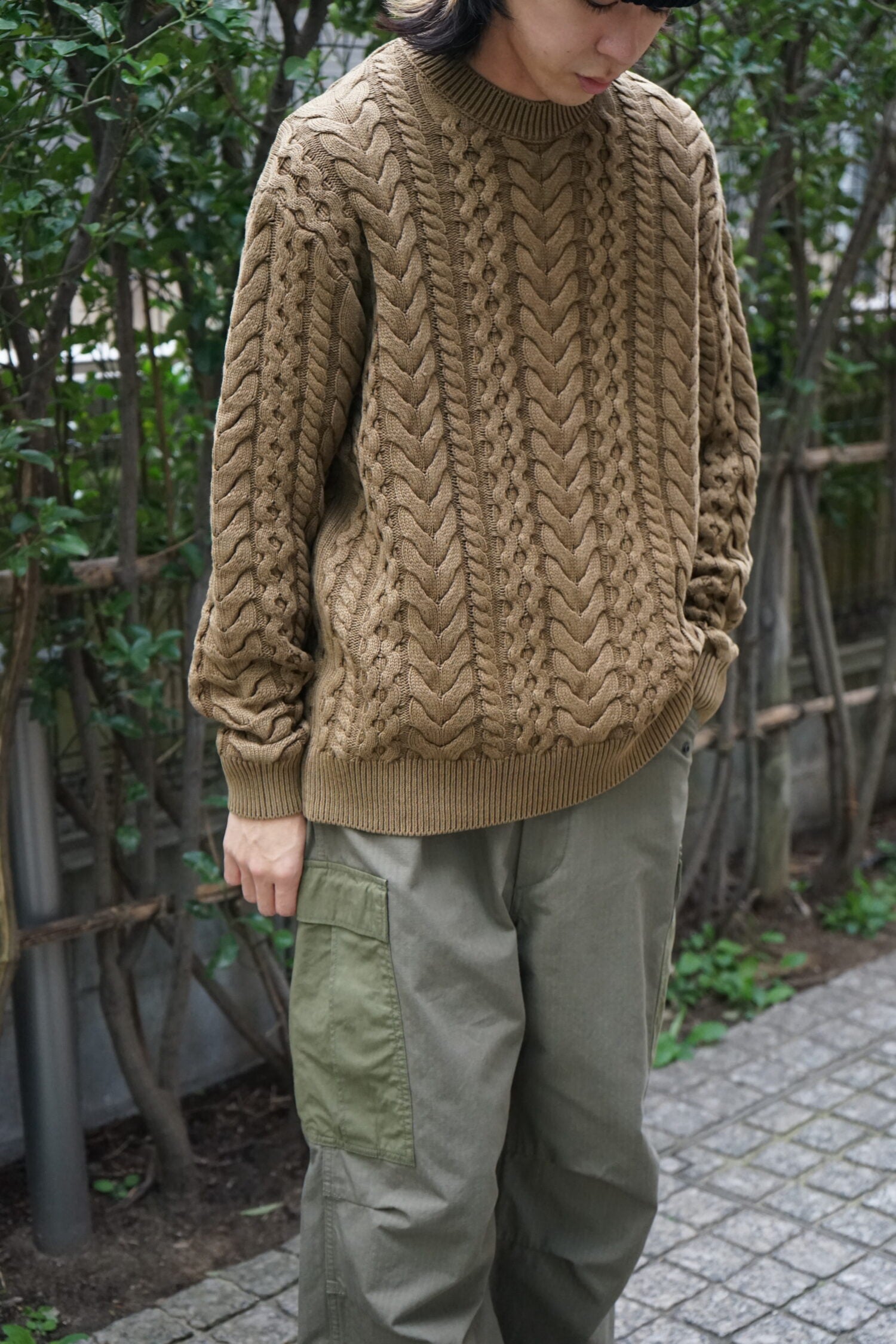 MARINER  PULLOVER ARAN SWEATER COTTON YARN