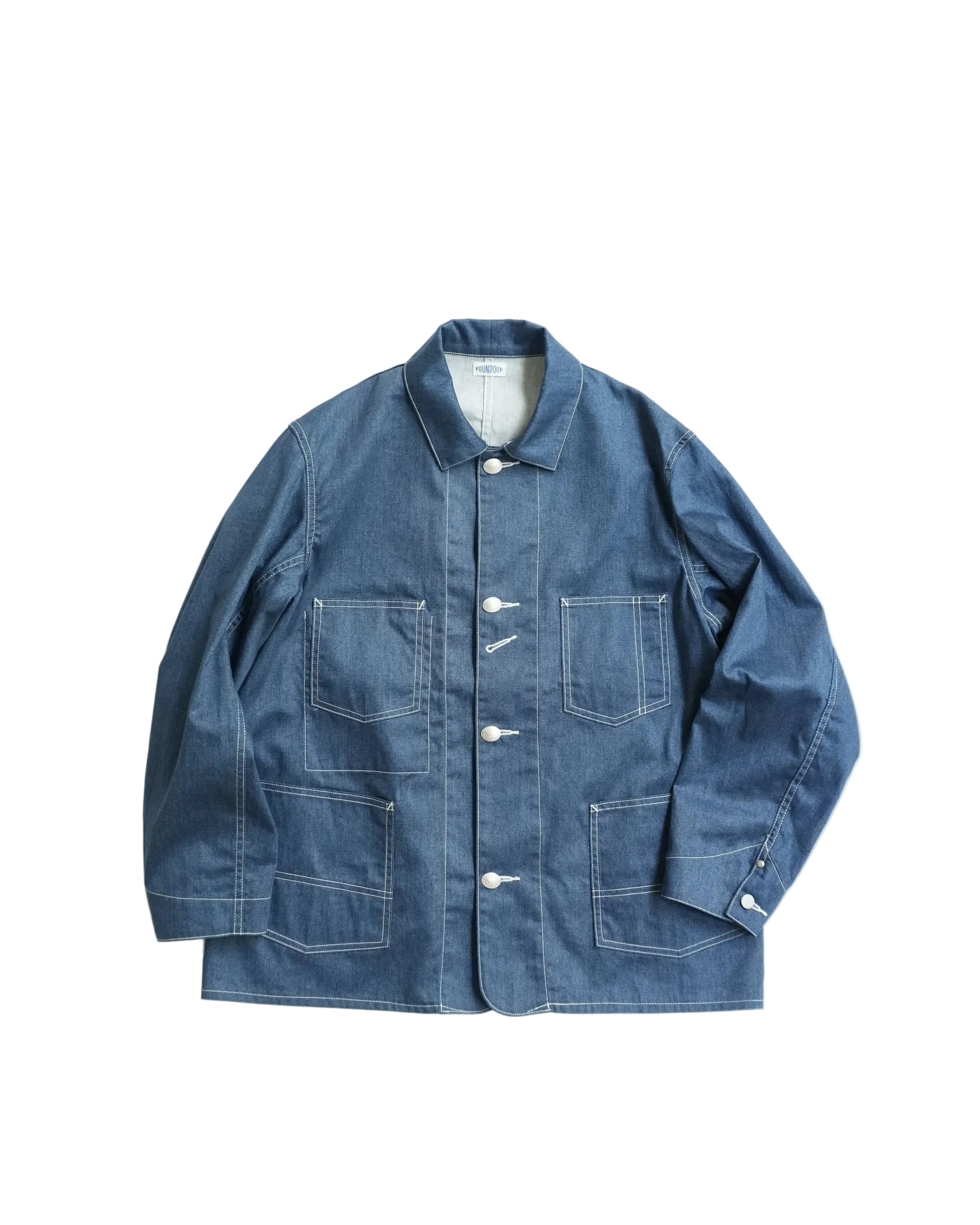 PRINT DENIM COVERALL JACKET