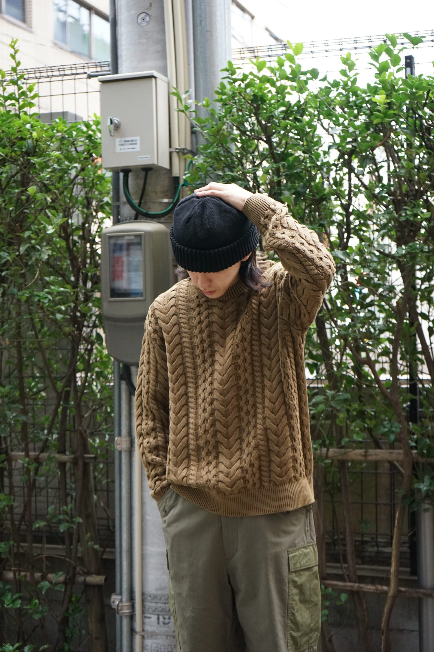 MARINER  PULLOVER ARAN SWEATER COTTON YARN