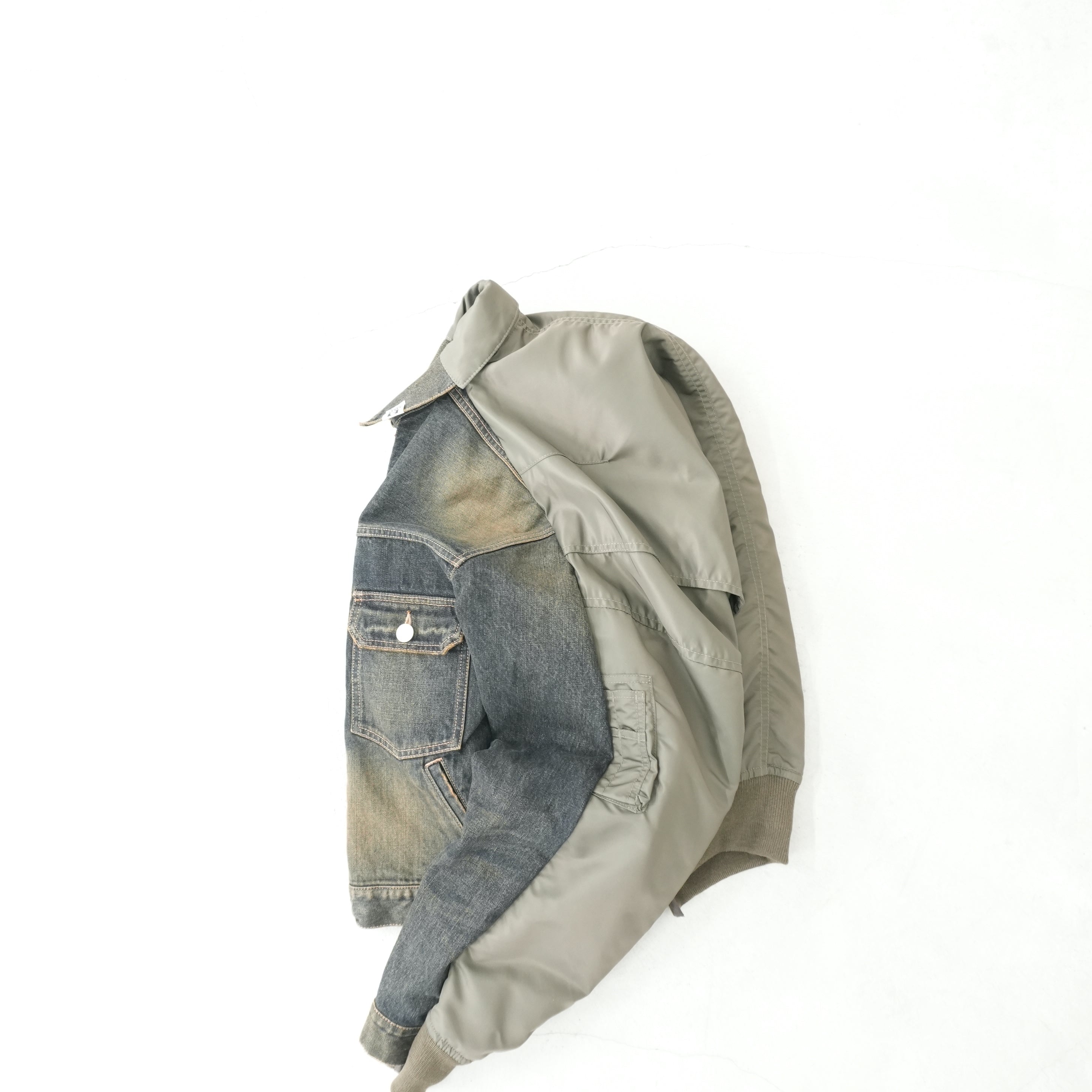 Front Back Combined Denim Jacket