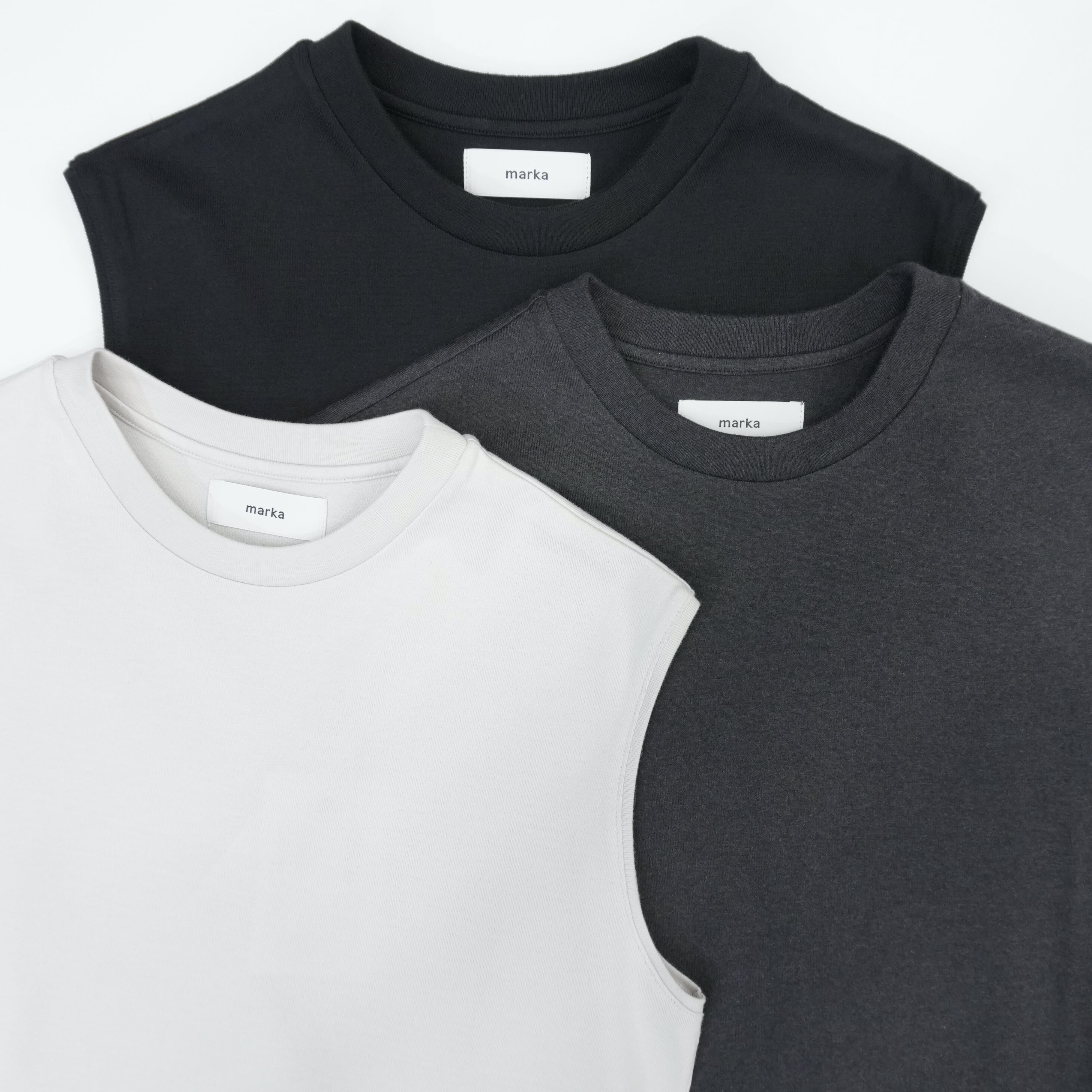 40/2 ORGANIC COTTON KNIT SLEEVELESS TEE