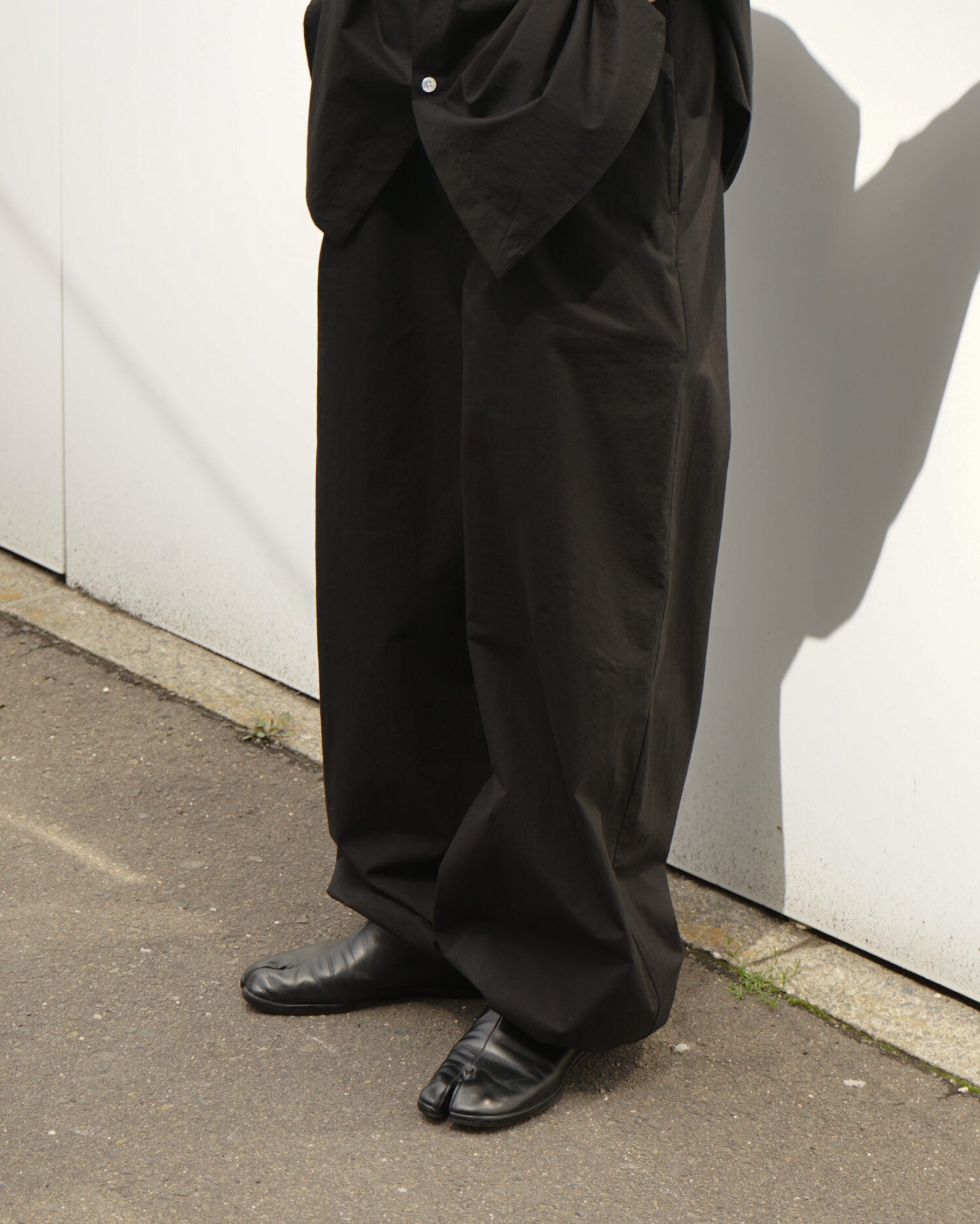 Maxi large pants with drawstrings