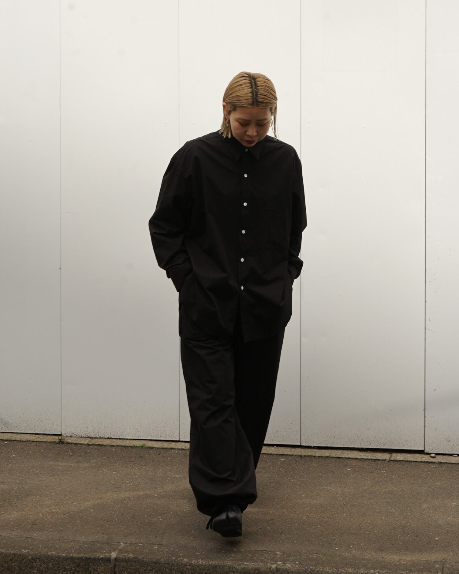 Maxi large pants with drawstrings