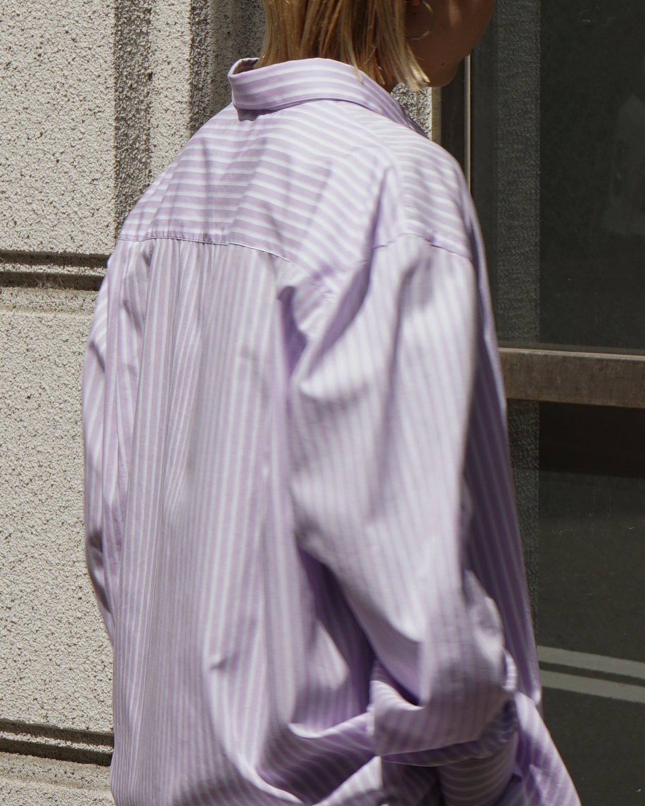 Handmade Men’s Classic Collar Shirt（Mauve/White.ST)