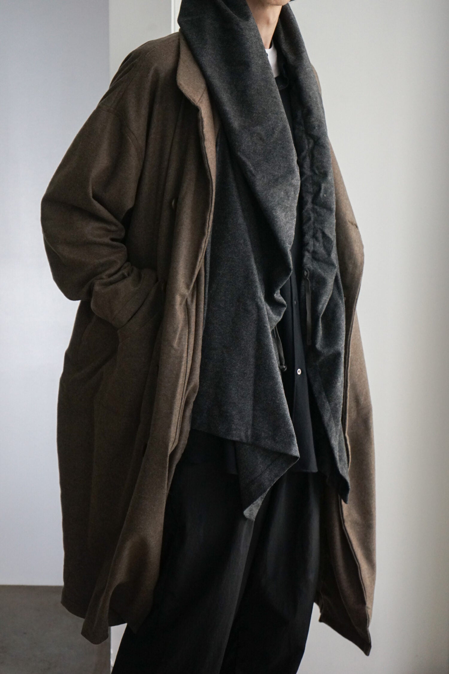 LAYERED PARACHUTE COAT