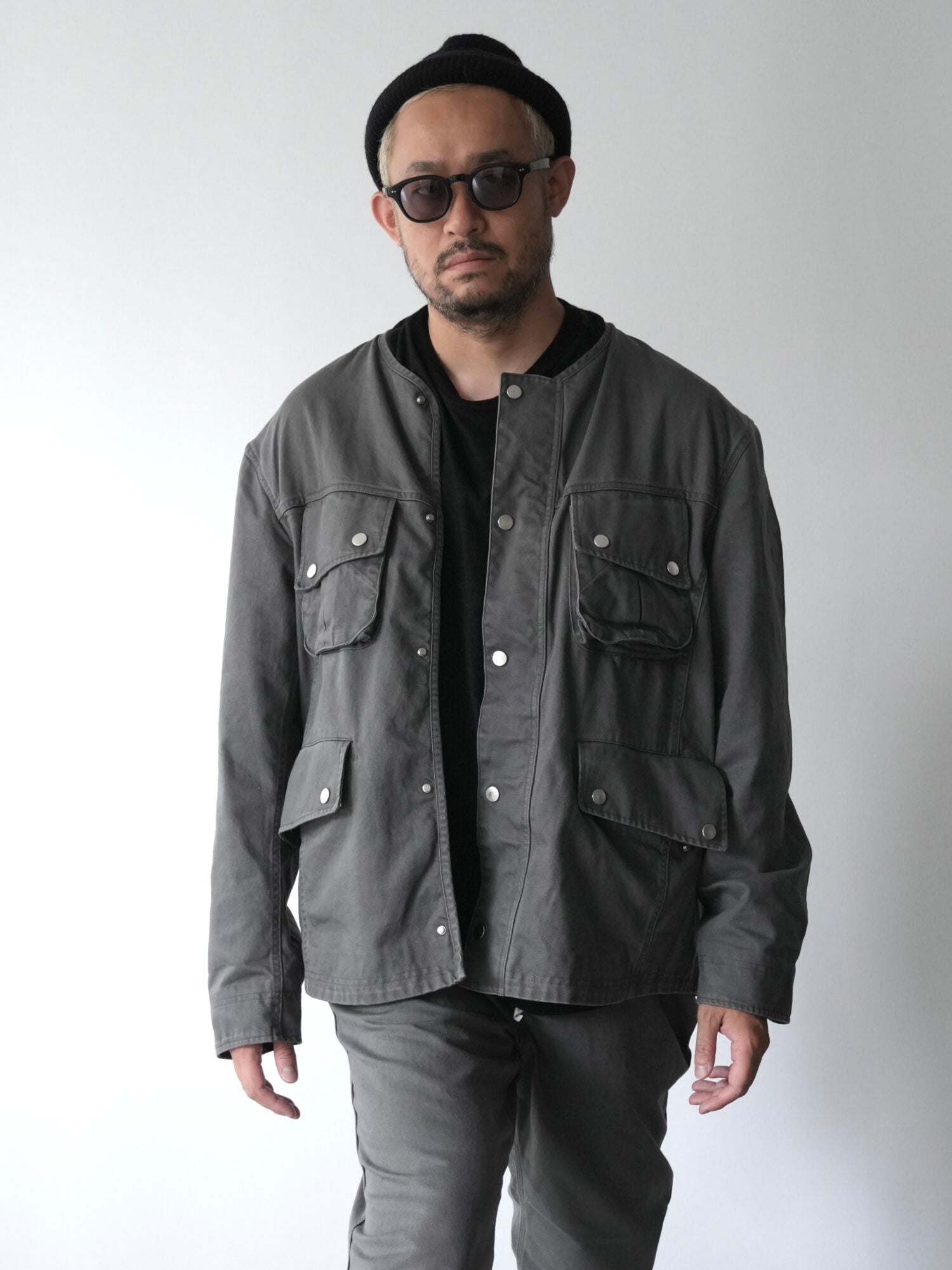 RIDER JACKET COTTON DRILL PIGMENT DYE WITH WINDSTOPPER