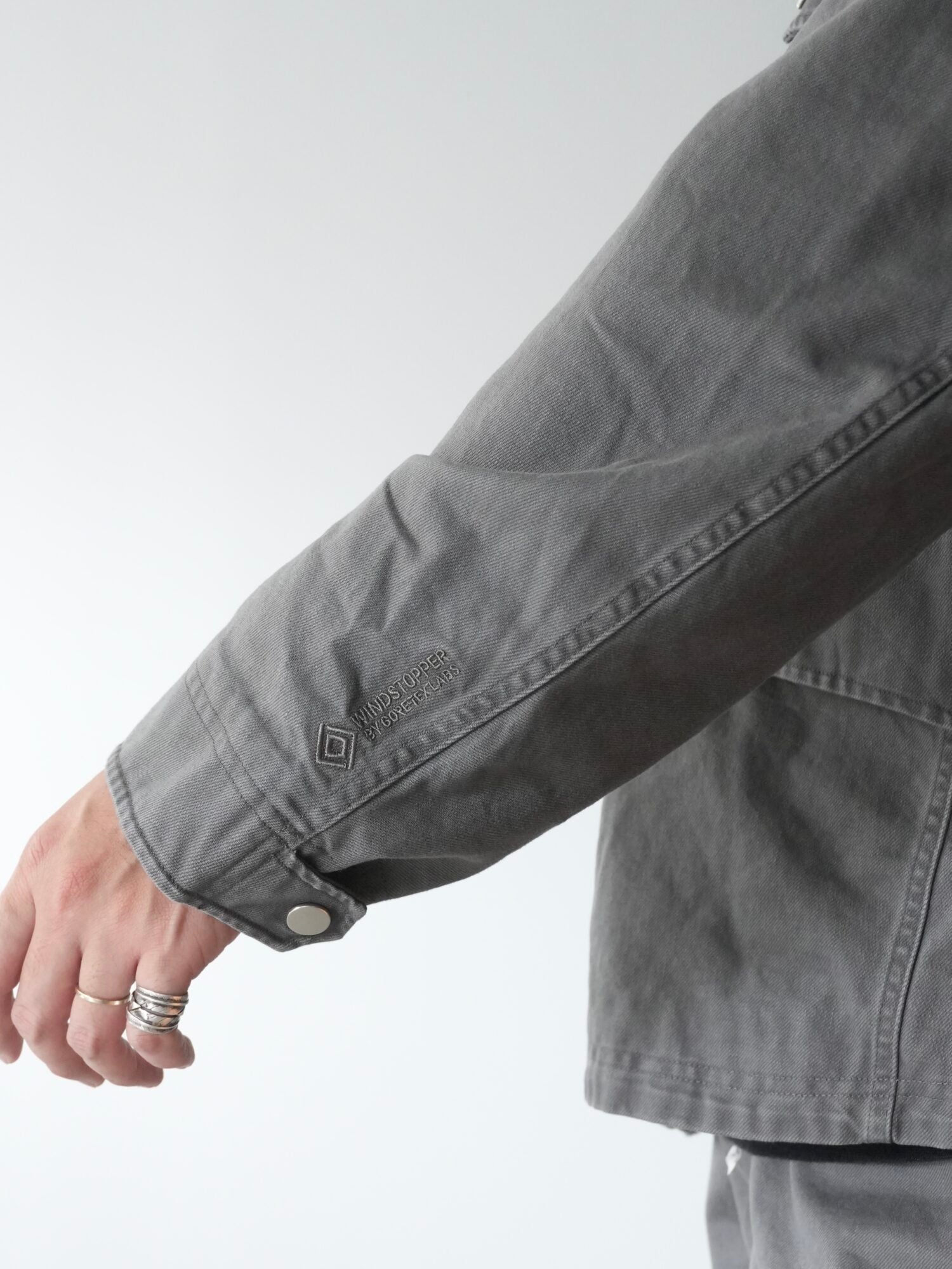 RIDER JACKET COTTON DRILL PIGMENT DYE WITH WINDSTOPPER