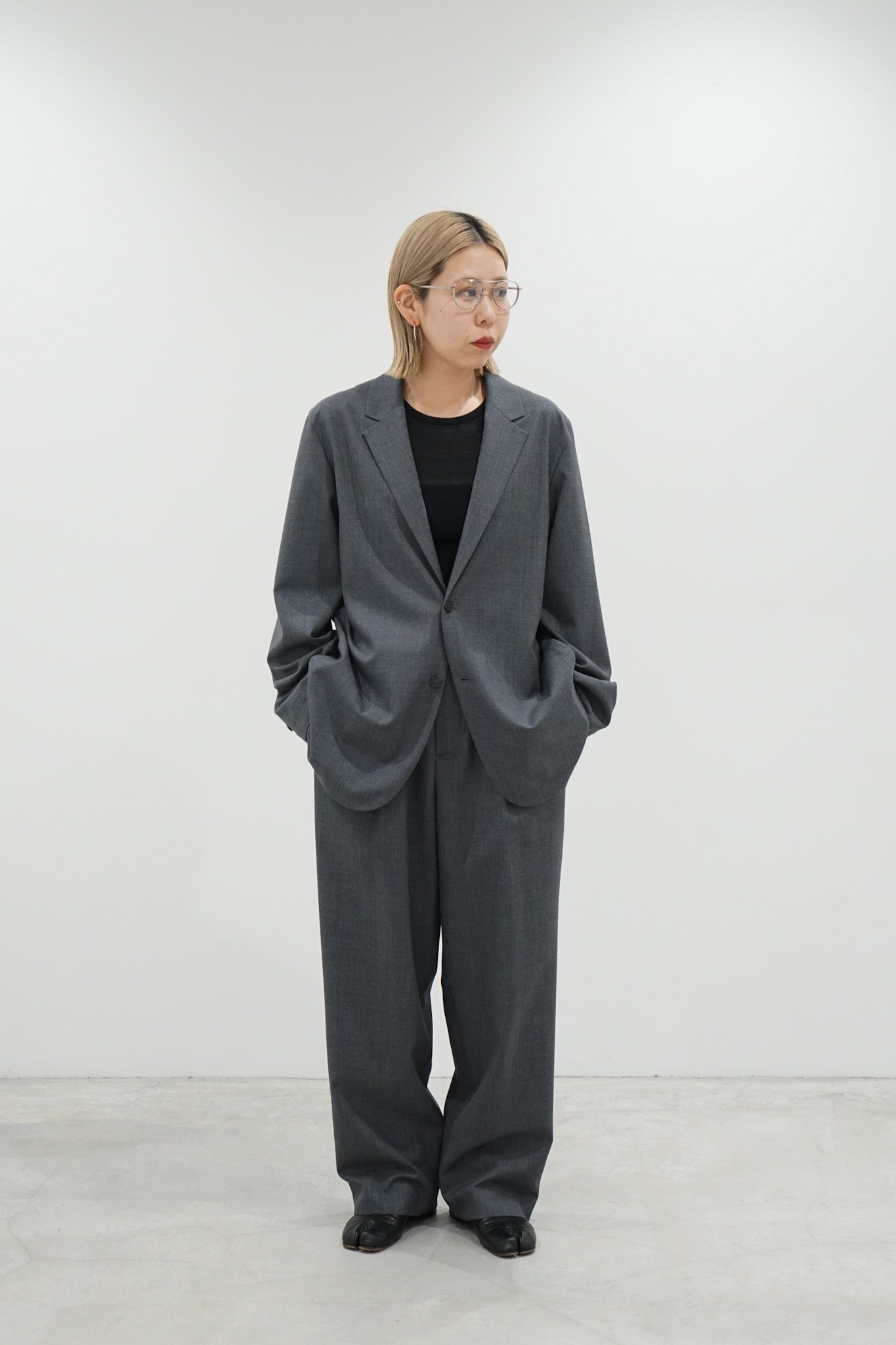 WOOL TROPICAL TAILORED JACKET
