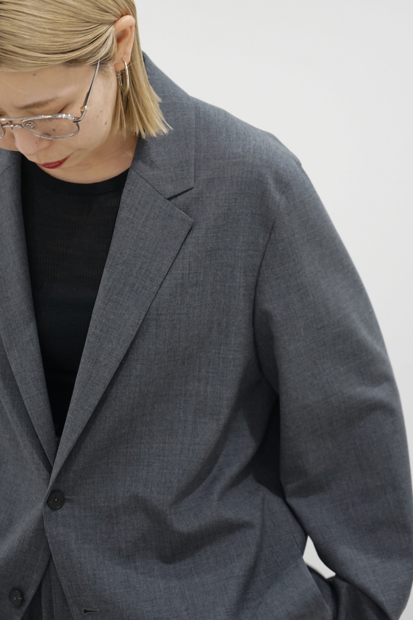 WOOL TROPICAL TAILORED JACKET