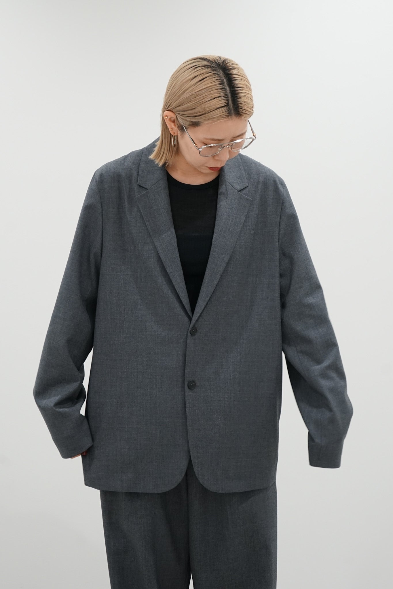 WOOL TROPICAL TAILORED JACKET