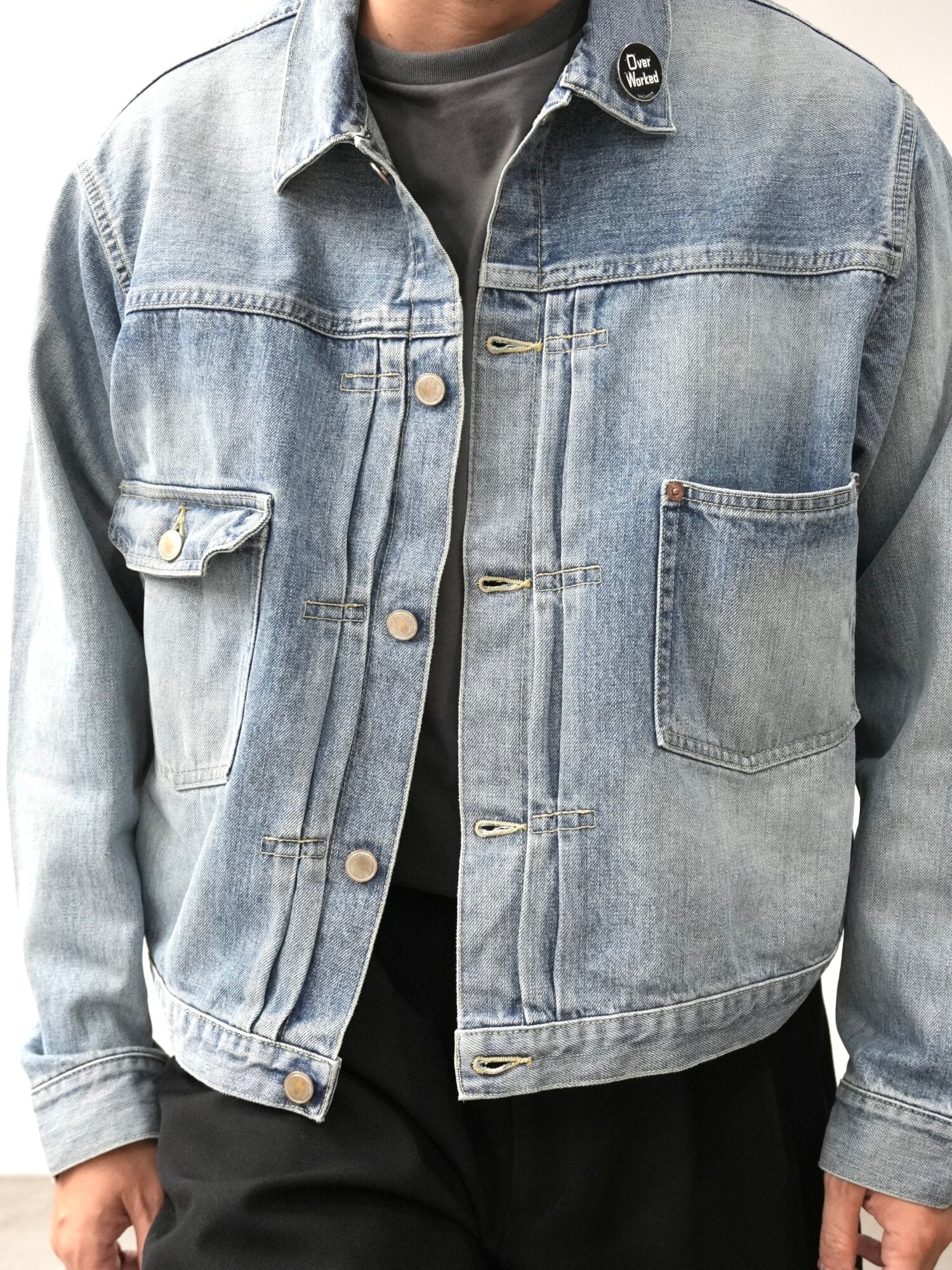 Unlikely Time Travel Trucker Jacket 1977Wash