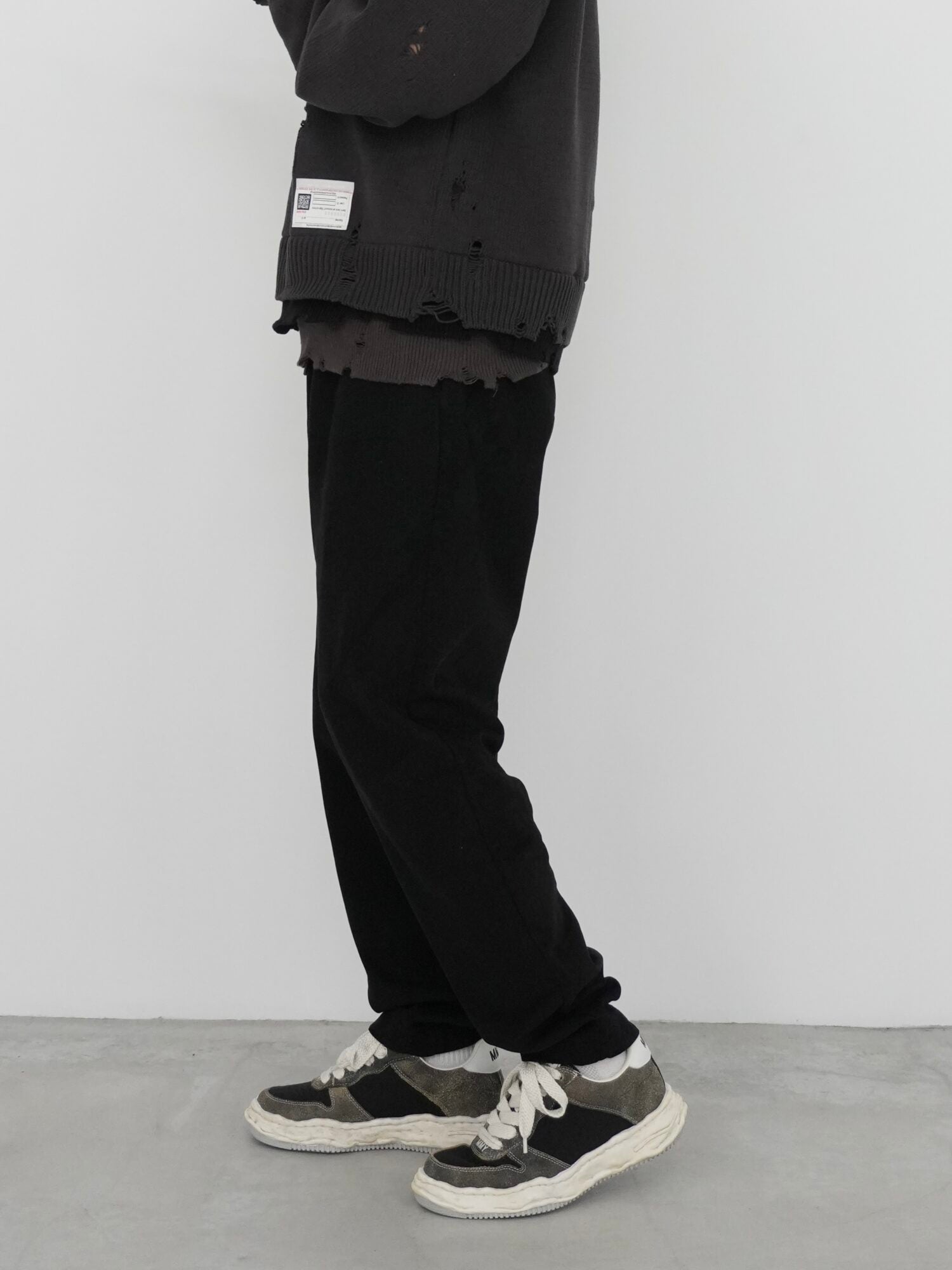 WAYNE / OG Sole Mix Material Low-top Sneaker