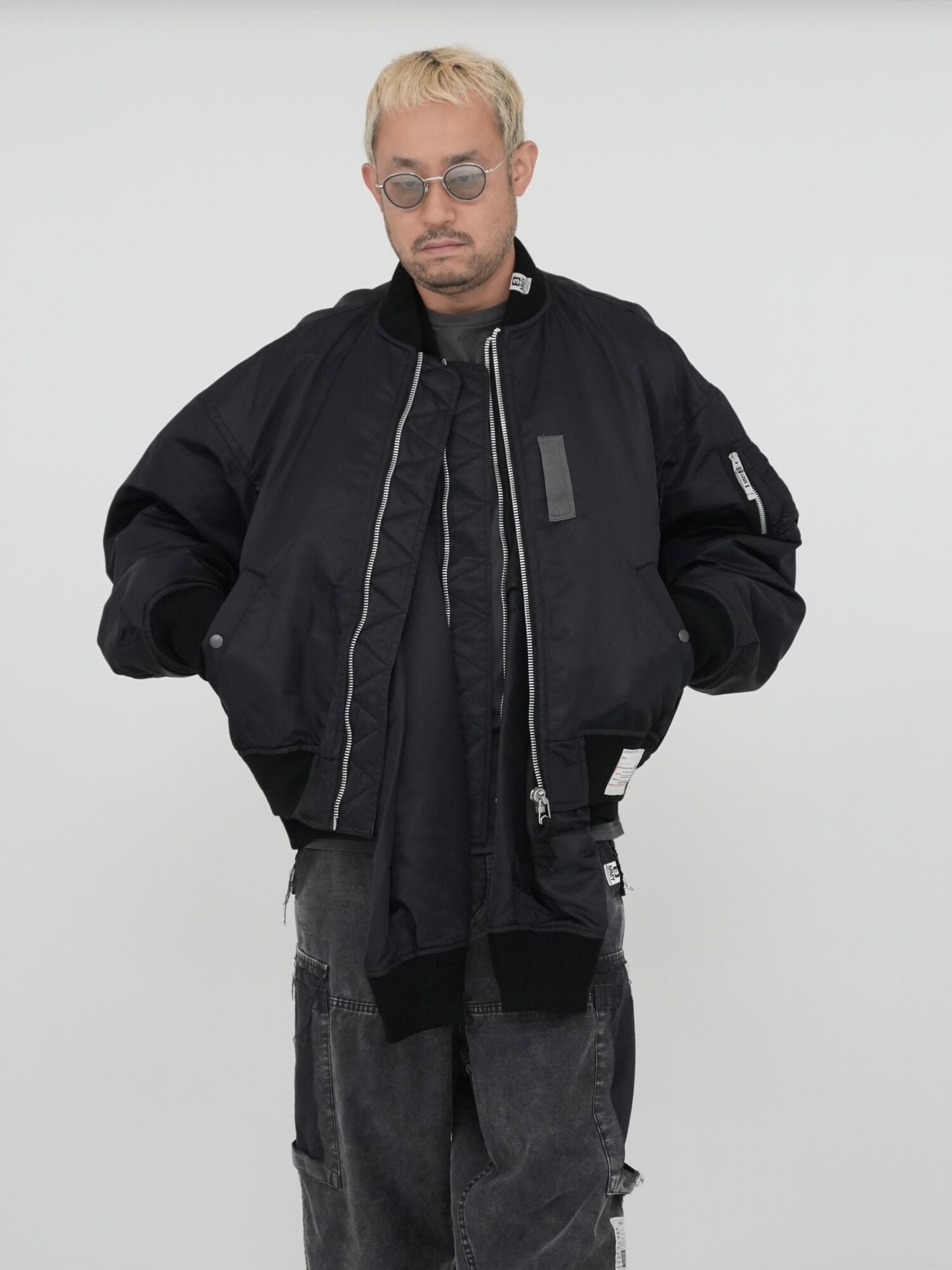 Front Layered Flight Jacket