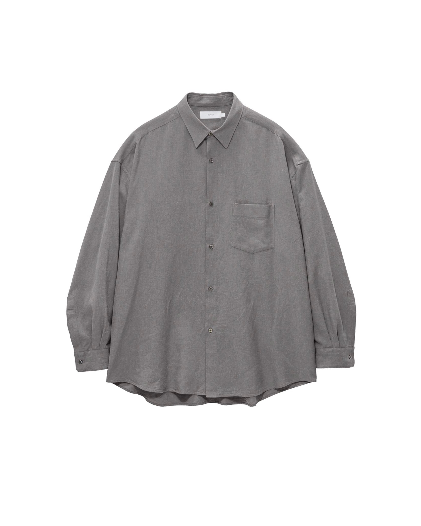 【7/18(土)発売】Linen Cupro L/S Oversized Regular Collar Shirt