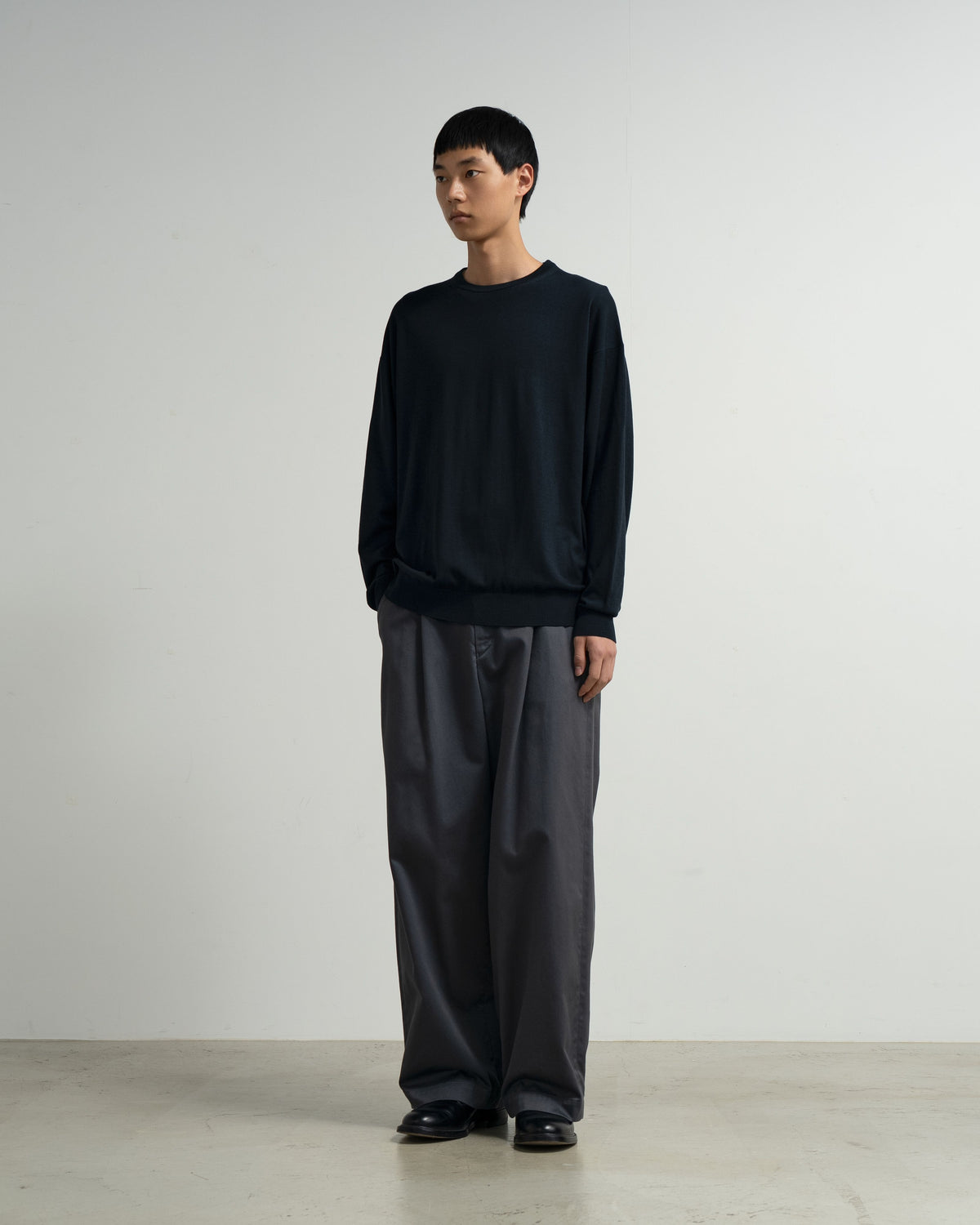 【9/5(土)発売】High Gauge L/S Oversized Crew Neck Knit (basic)