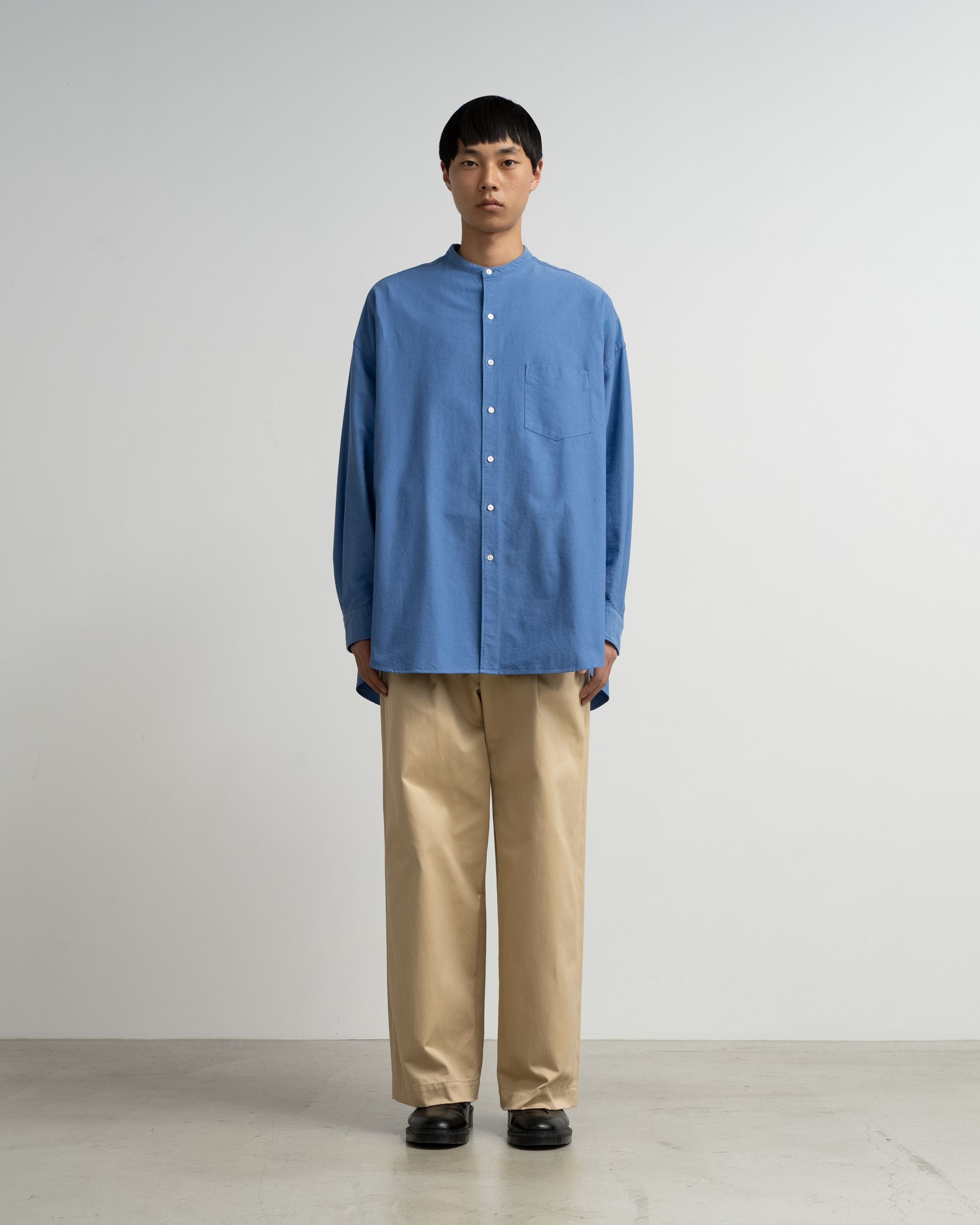 【8/1(土)発売】Oxford L/S Oversized Band Collar Shirt