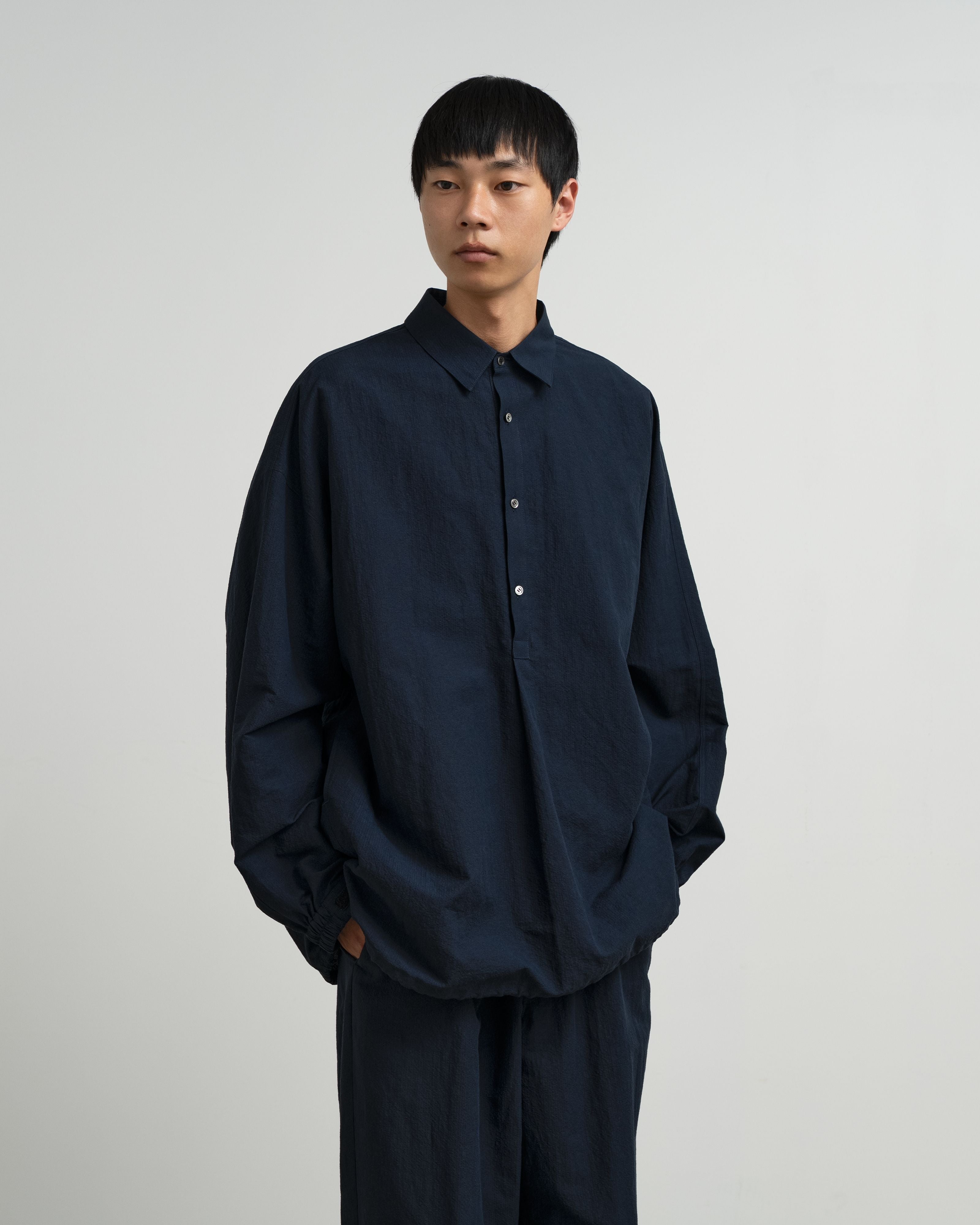 【5/23(土)発売】Cotton Linen Seersucker L/S Pullover Shirt