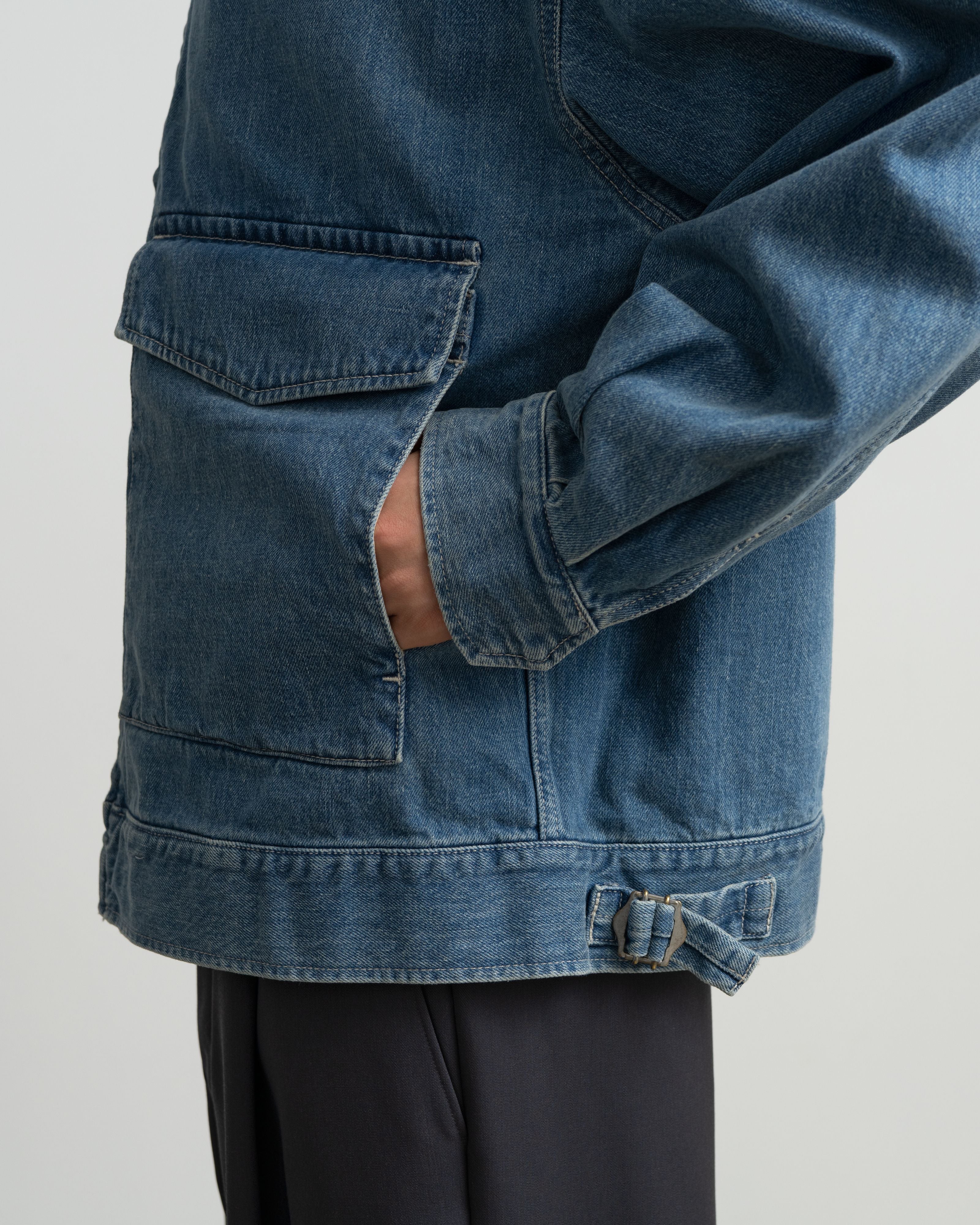 Selvage Denim Zip Jacket -LIGHT FADE-