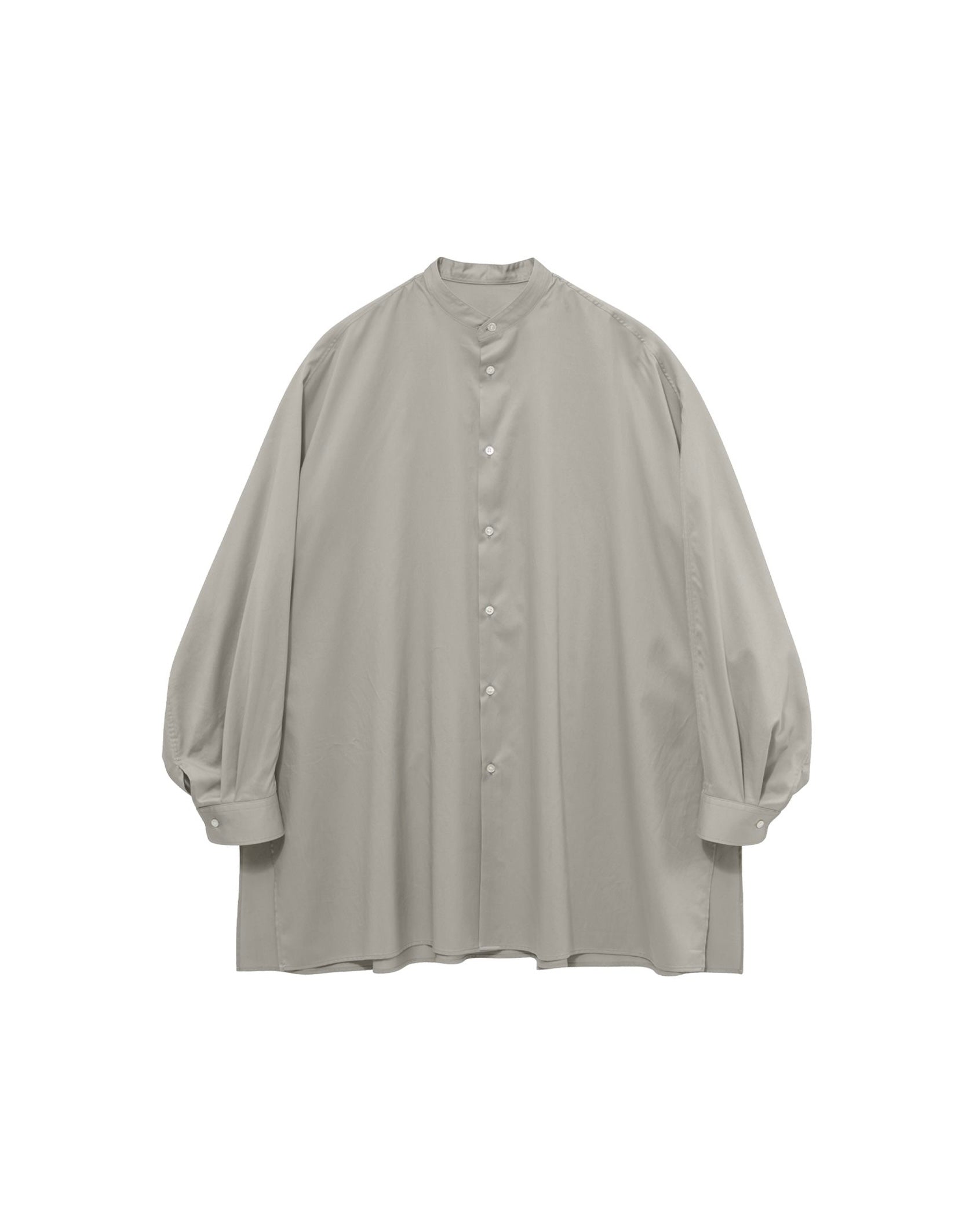 【8/8(土)発売】Silicon Poplin Deep Slit Band Collar Shirt