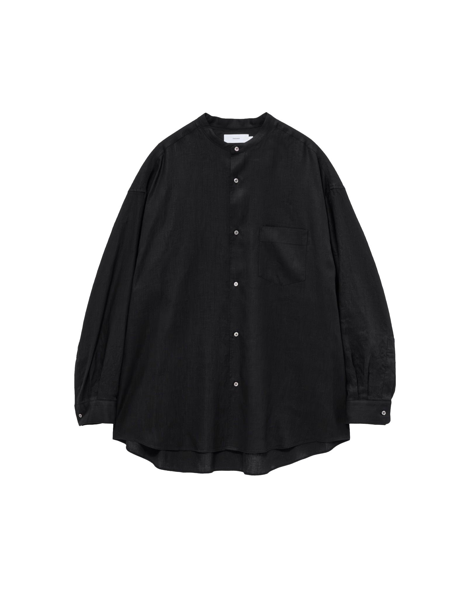 Graphpaper-Linen L/S Oversized Band Collar Shirt