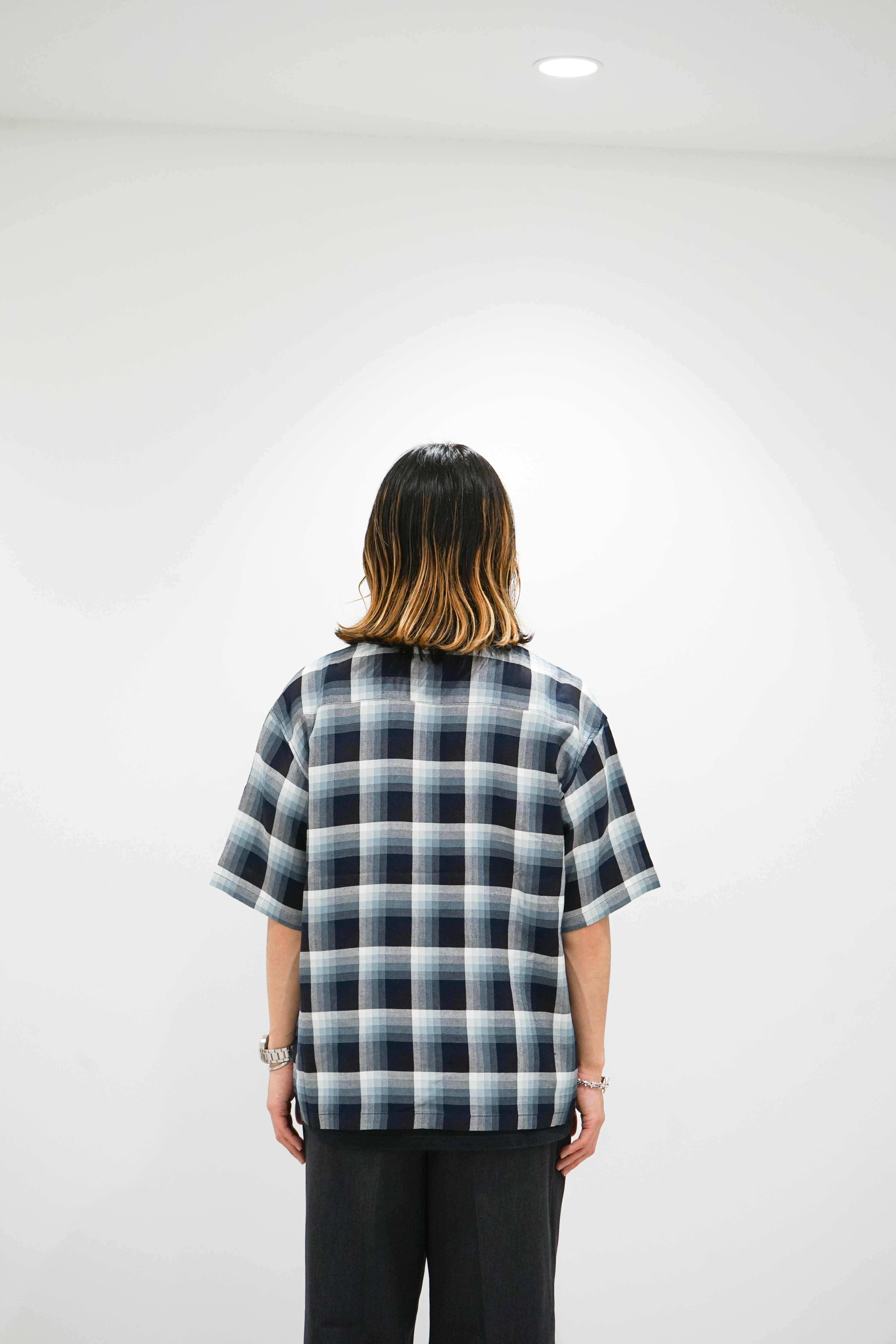 Short sleeve Rayon check shirt Short sleeve Rayon check shirt