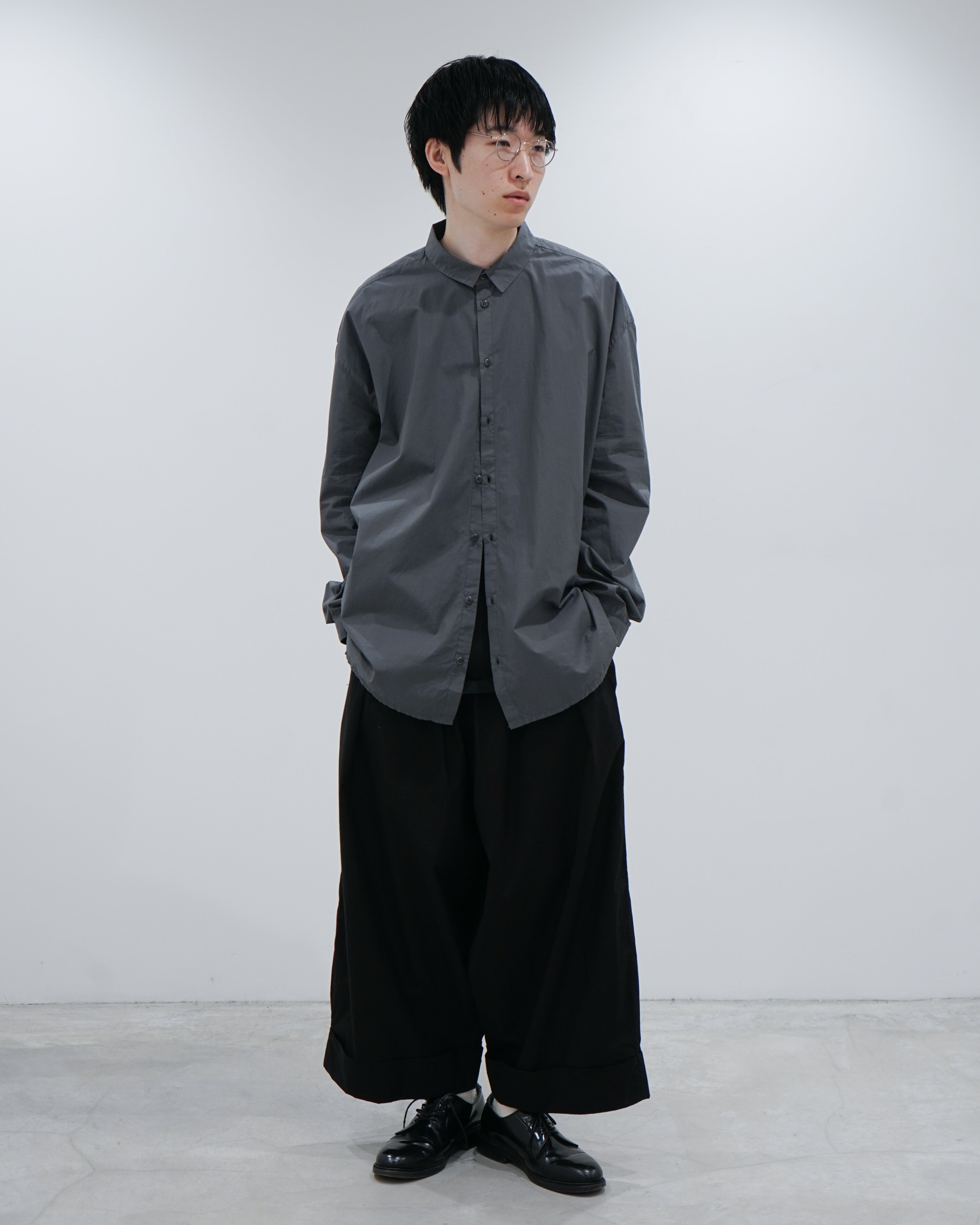 【26SS】THE DRAUGHTSMAN SHIRT /  POPLIN PENCIL(GRAY)