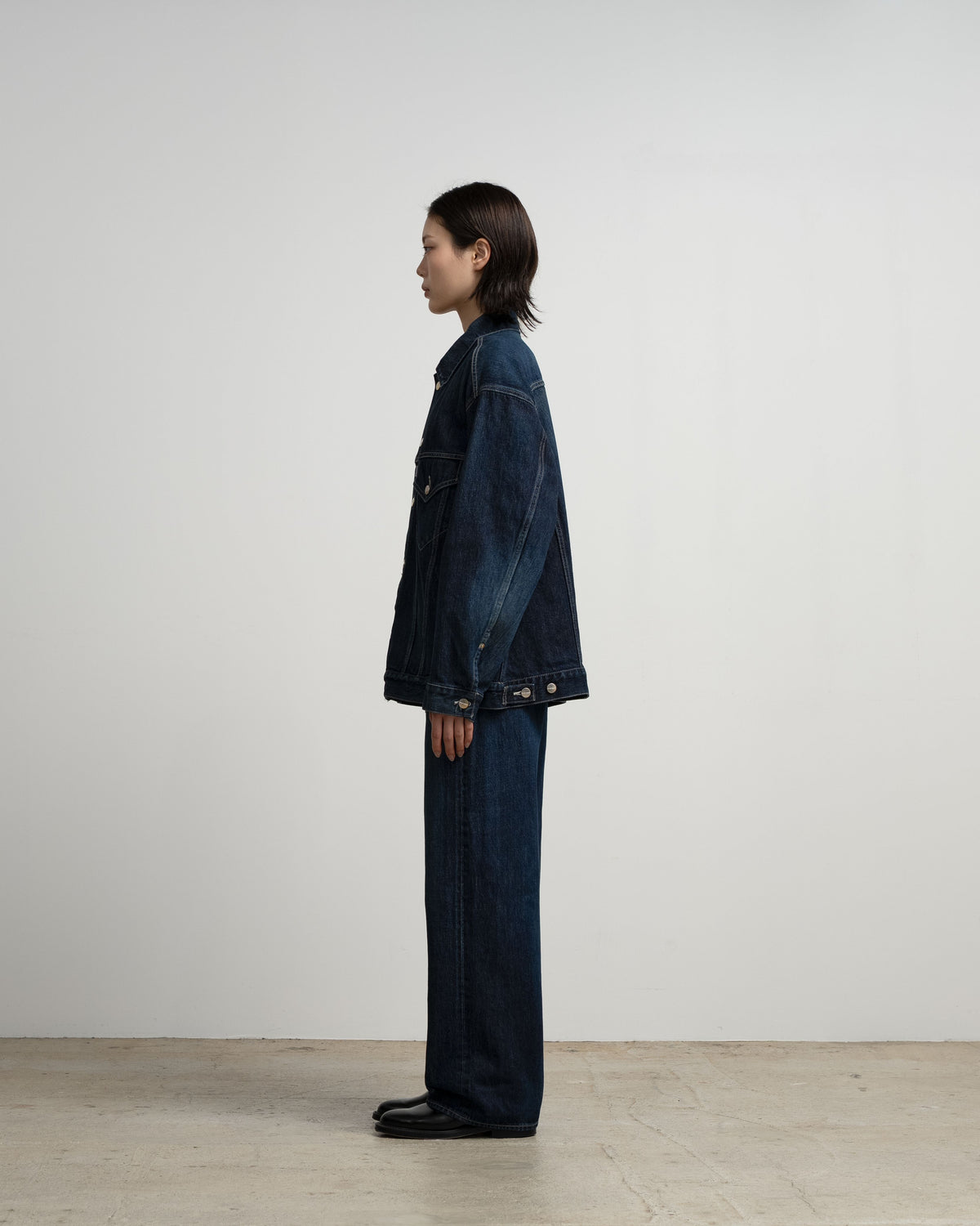 Selvage Denim Trucker Jacket -DARK FADE-