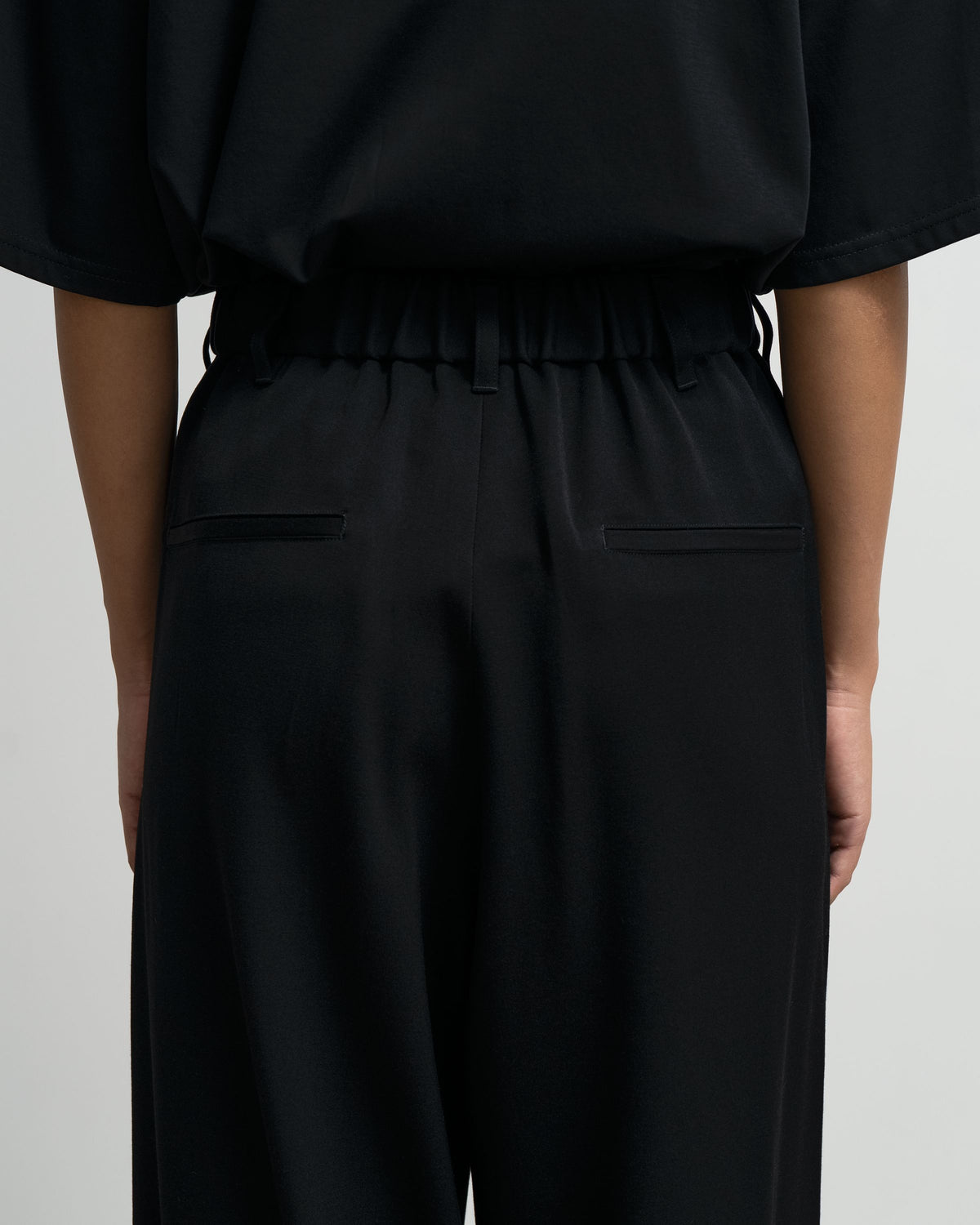 Wool Doeskin Two Tuck Wide Pants