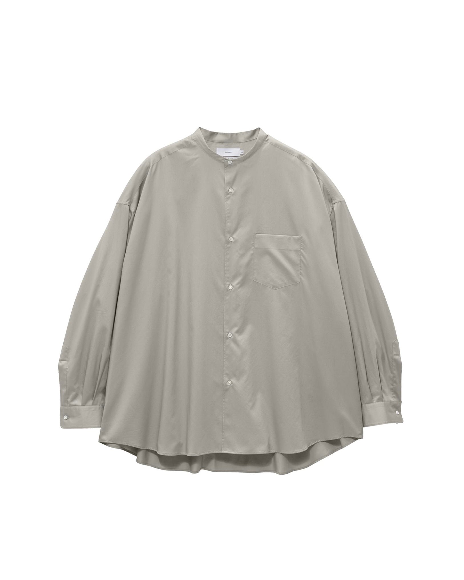 【8/8(土)発売】Silicon Poplin Oversized Band Collar Shirt