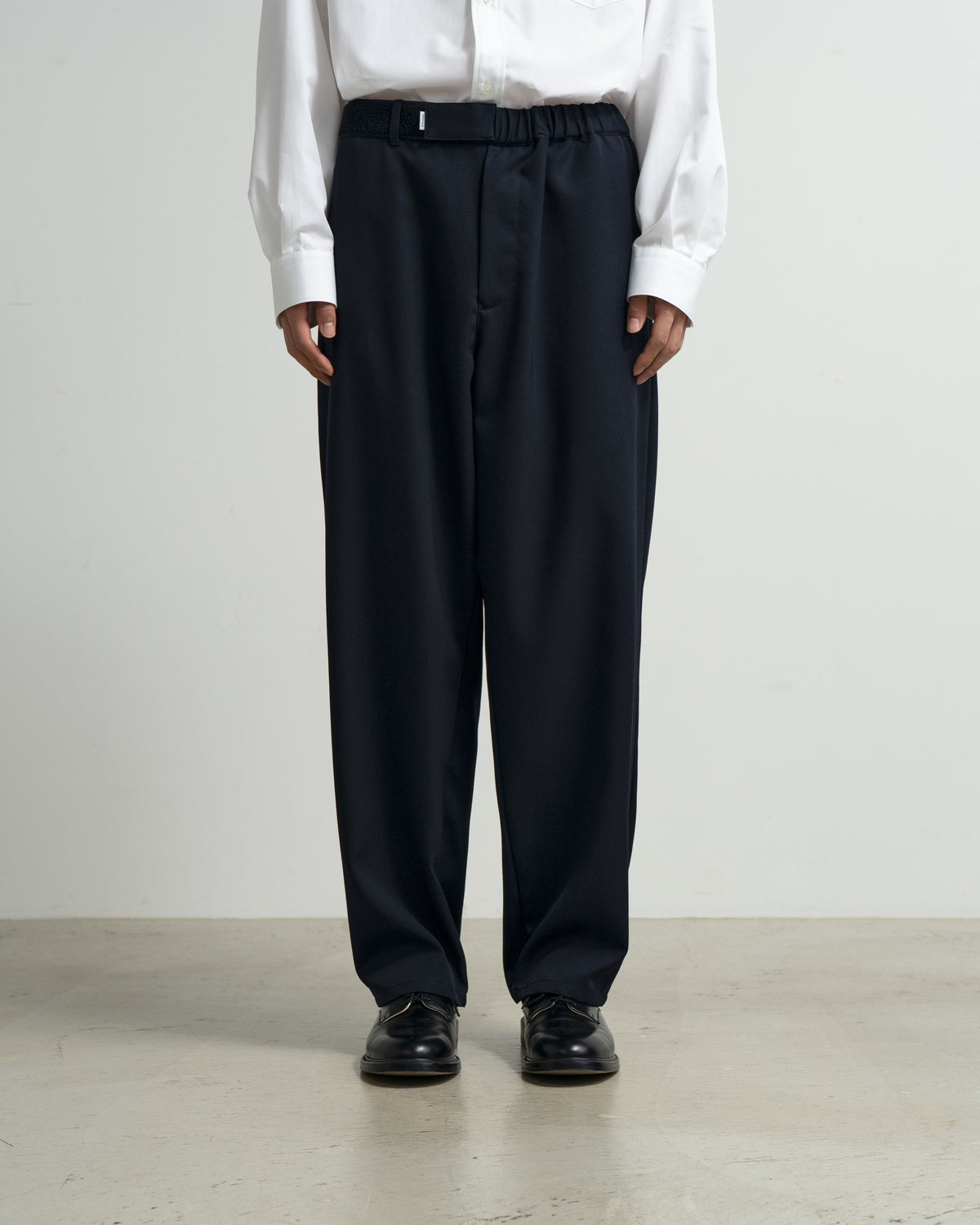 Scale Off Wool Wide Tapered Chef Pants