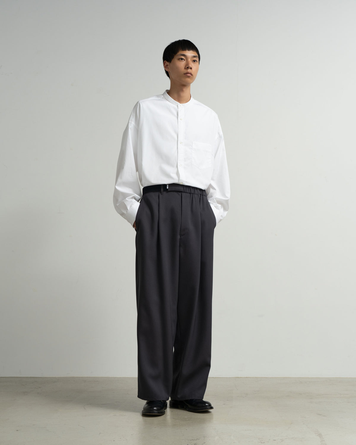 Scale Off Wool Wide Chef Pants