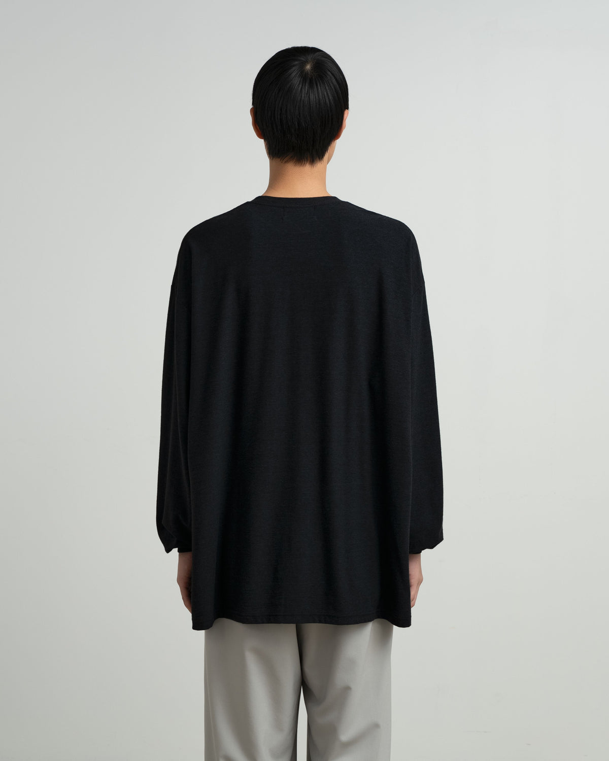 Cotton Wool Ripple Crew Neck L/S Tee