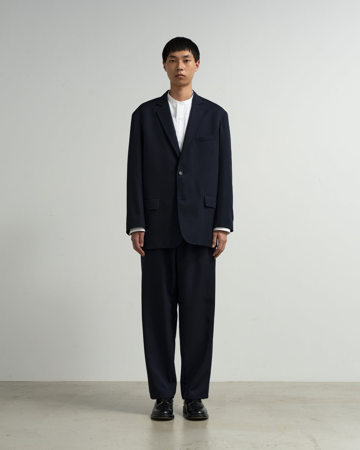 Scale Off Wool Wide Tapered Chef Pants