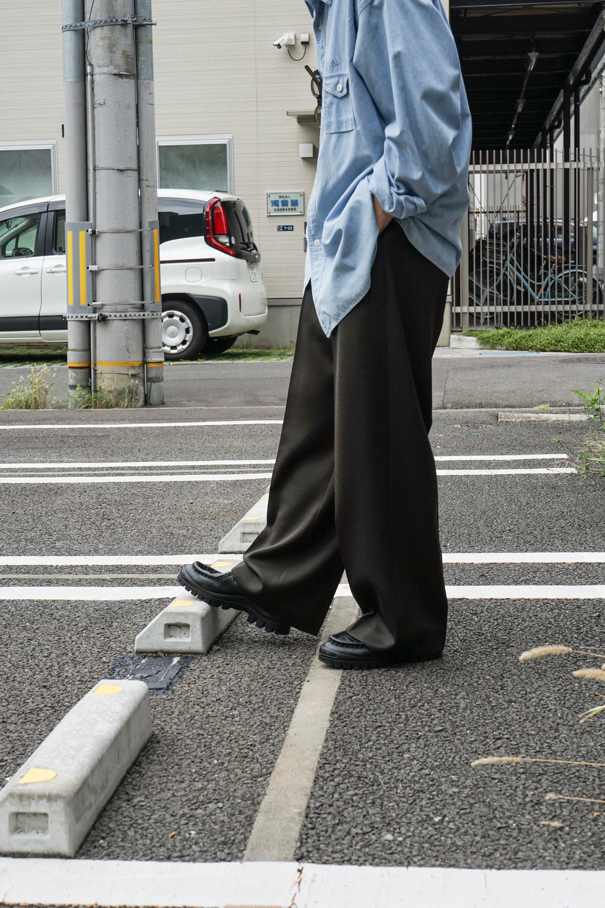 【9/10(木)発売】POLWARTH TUXEDO CLOTH FLAT FRONT WIDE TROUSERS