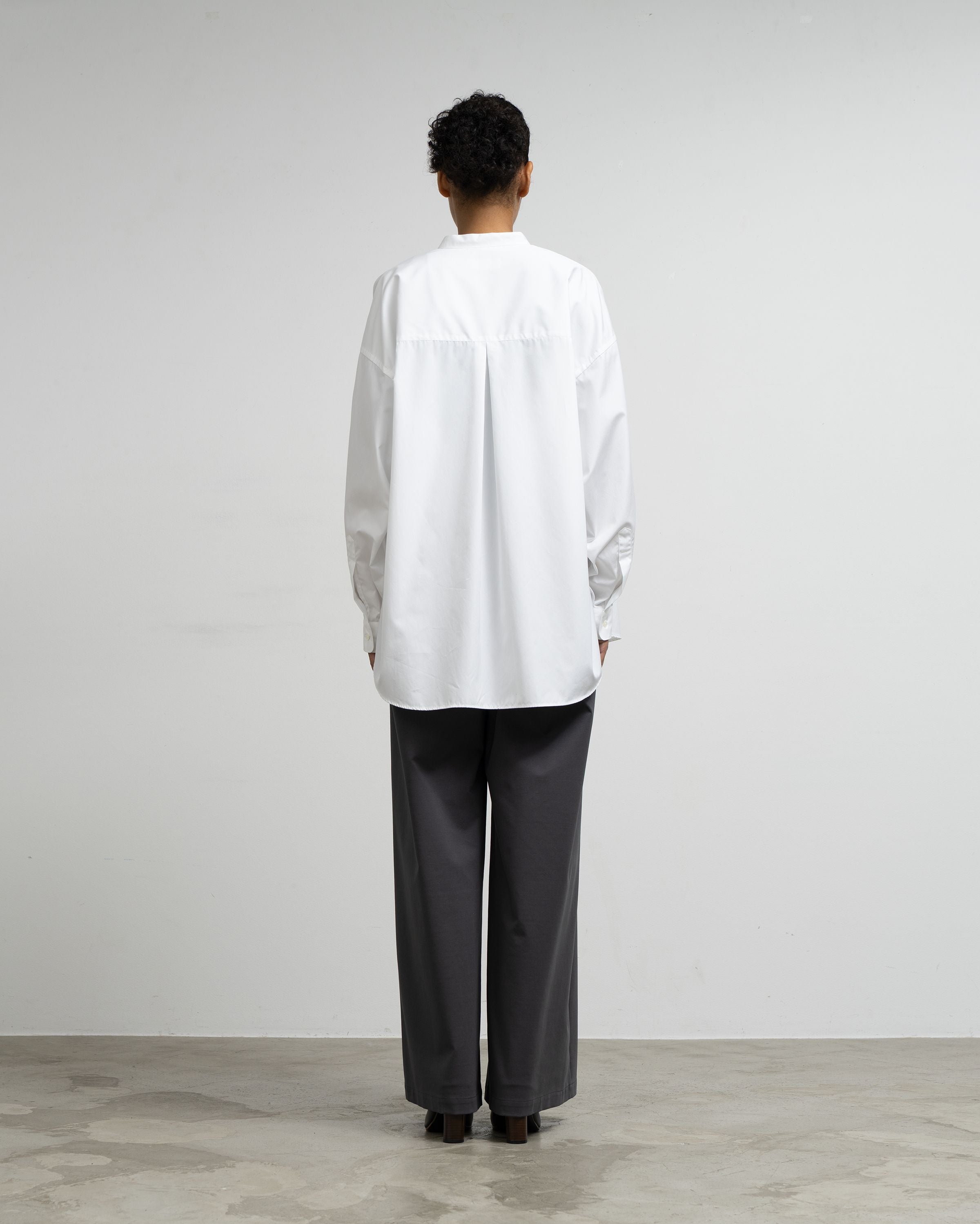 【7/11(土)発売】High Count Broad L/S Oversized Band Collar Shirt