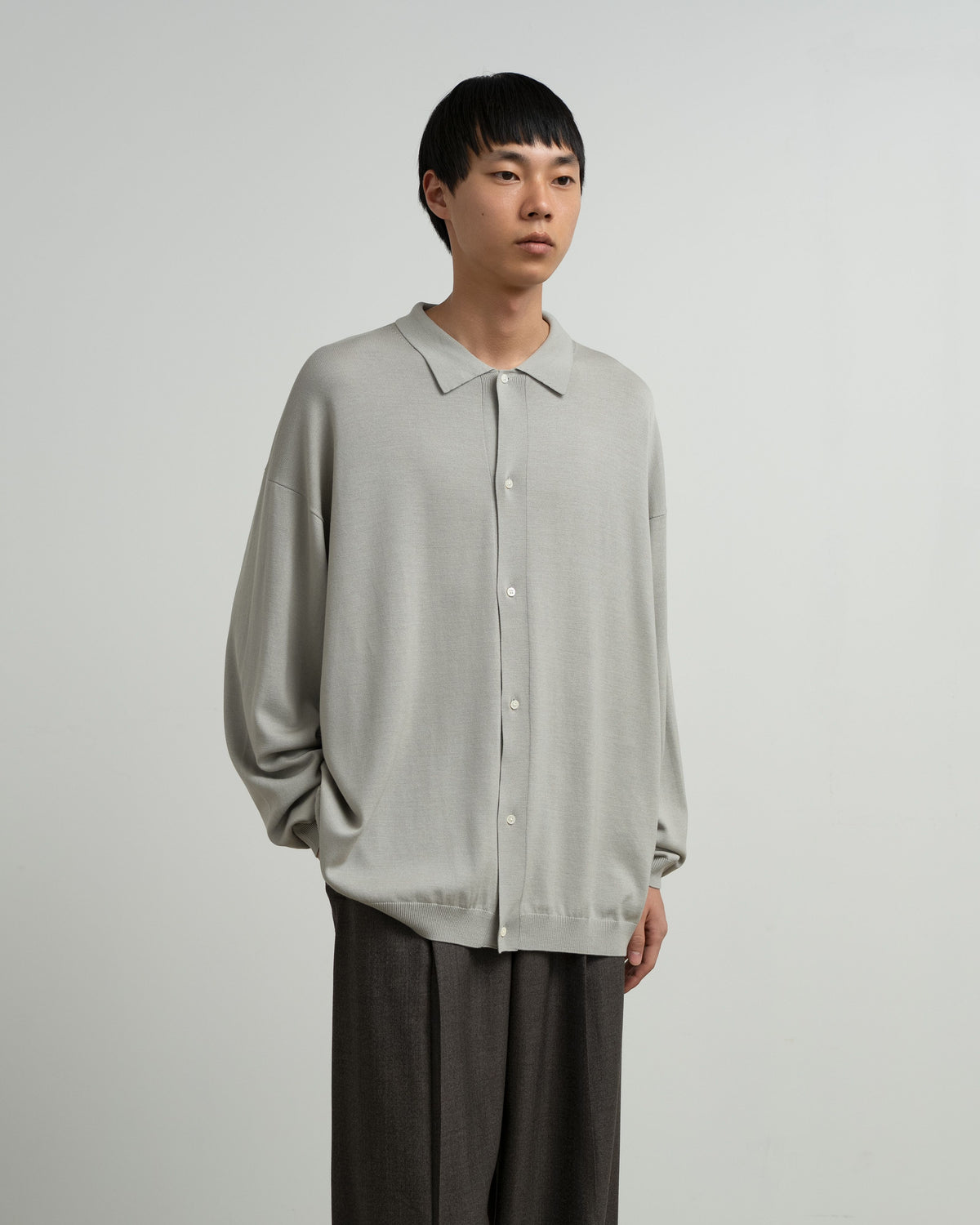 High Gauge Oversized L/S Knit Shirts