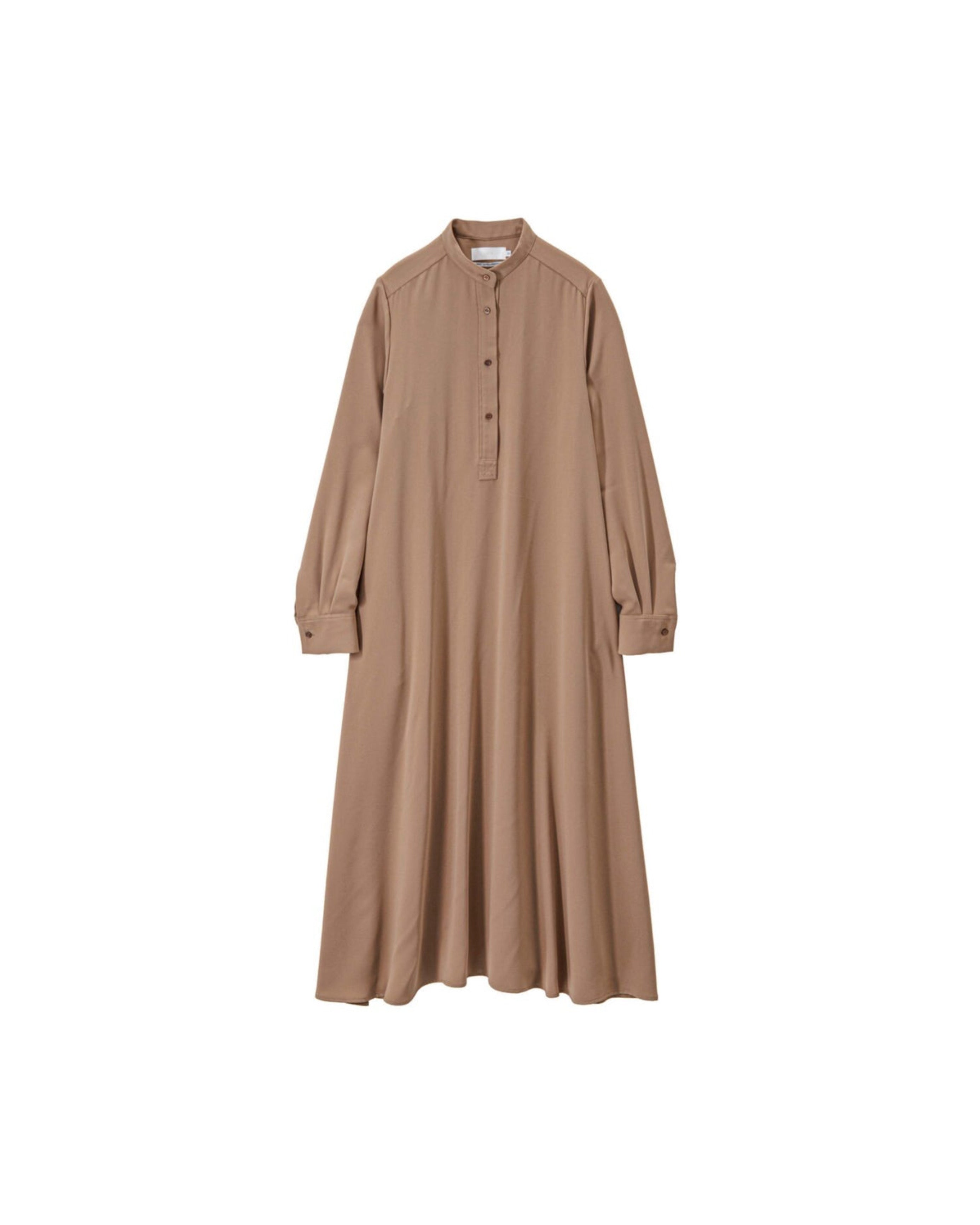 Satin Band Collar Dress-COLLECTION-