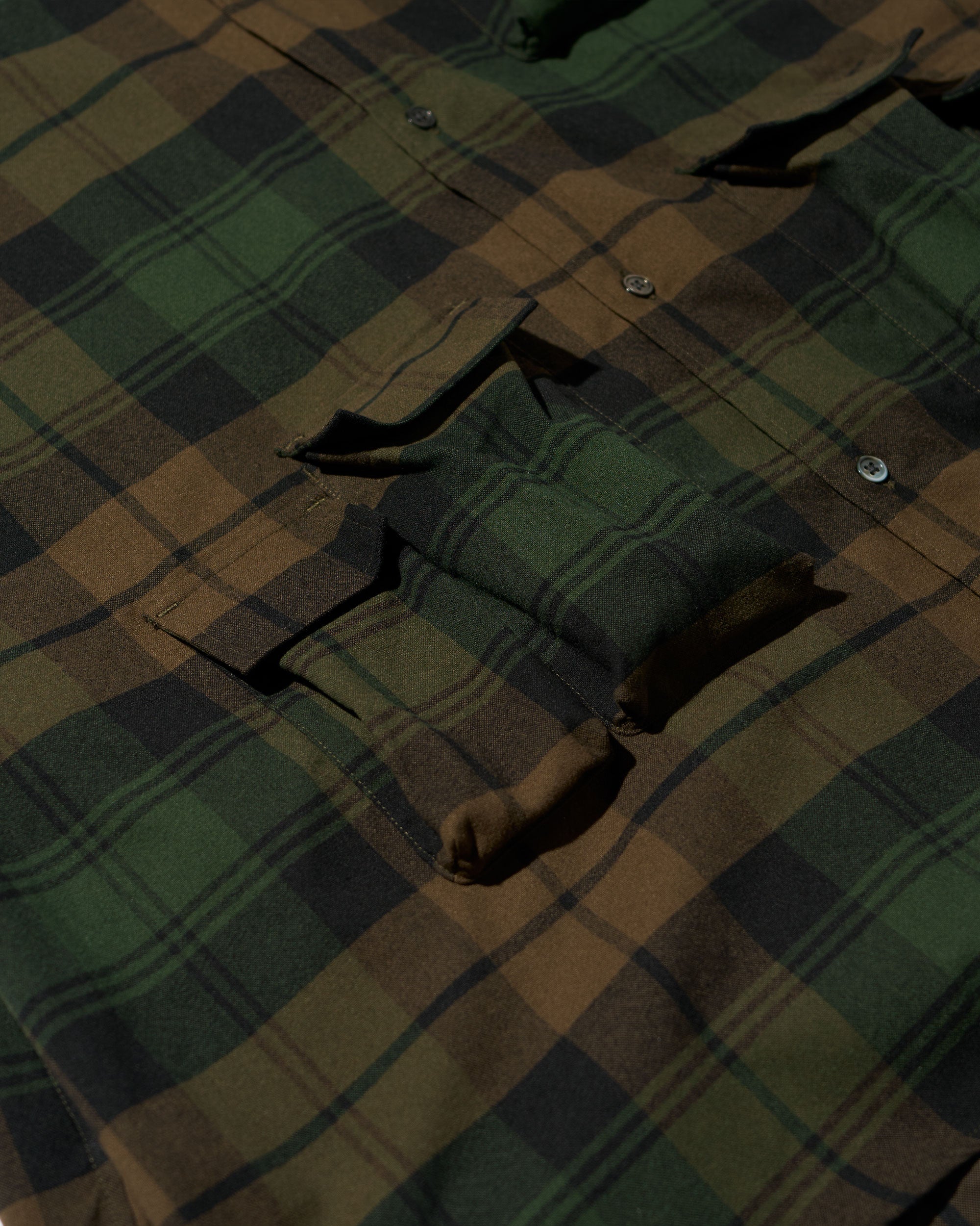FLANNEL CHECK MULTI POCKET SHIRT